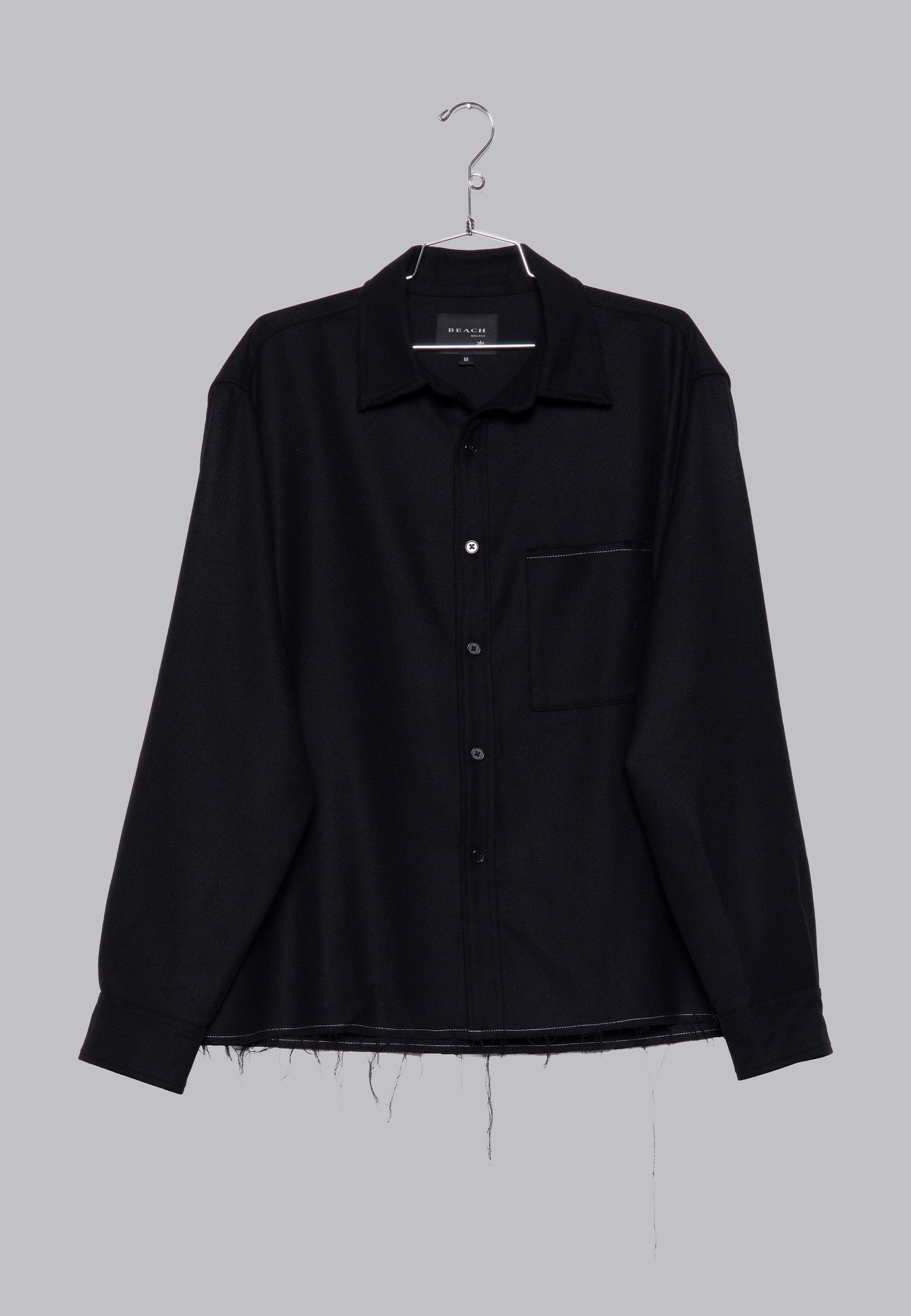 Hold LS Pocket Shirt - Black/White