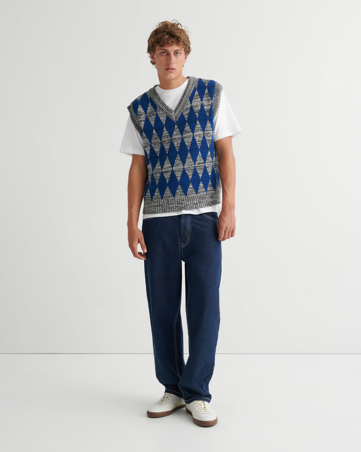 Jarman Vest - Diamond Jacquard