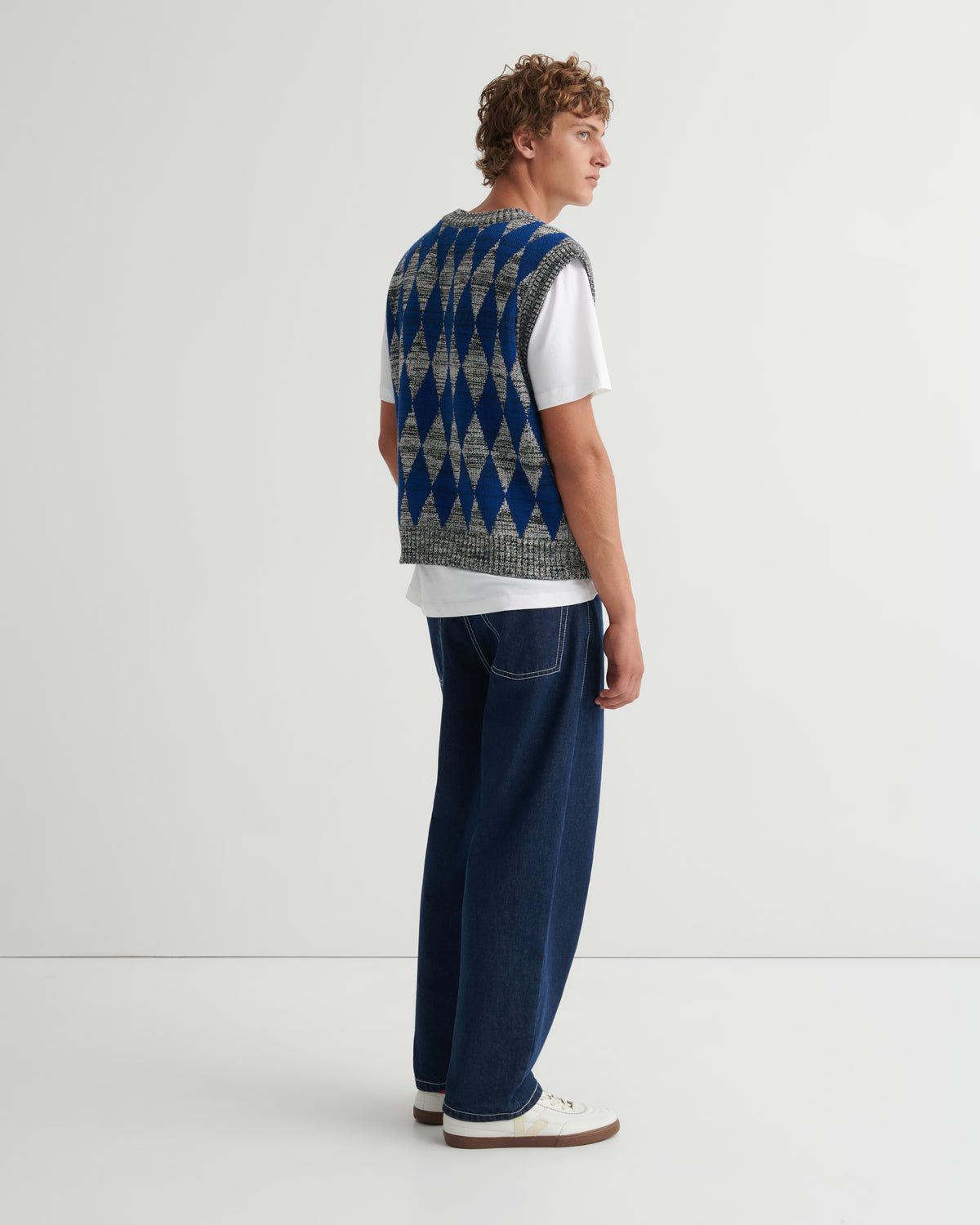 Jarman Vest - Diamond Jacquard