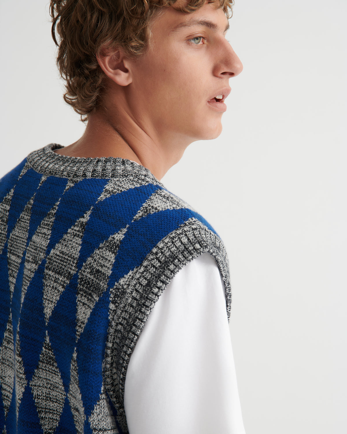 Jarman Vest - Diamond Jacquard