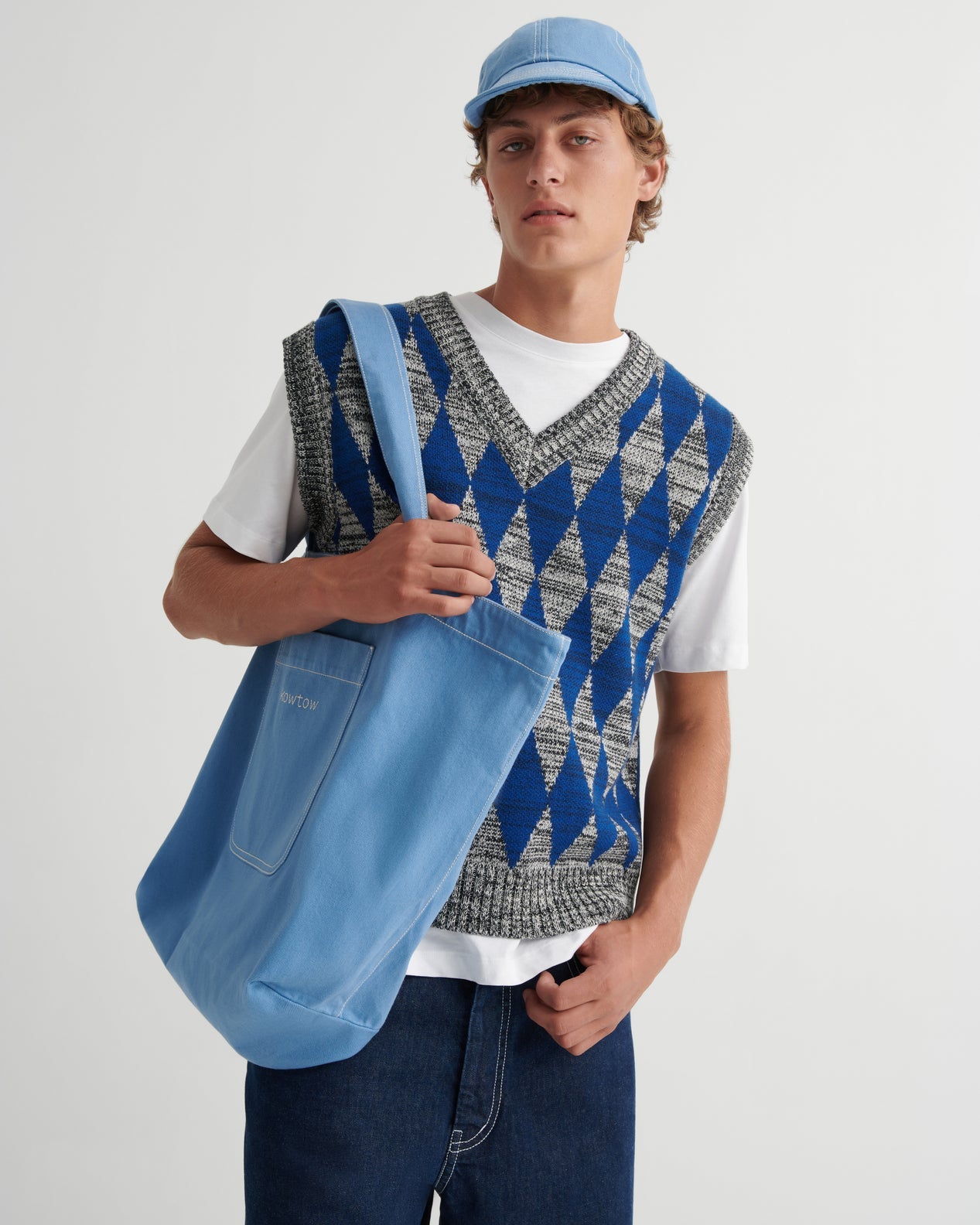 Jarman Vest - Diamond Jacquard