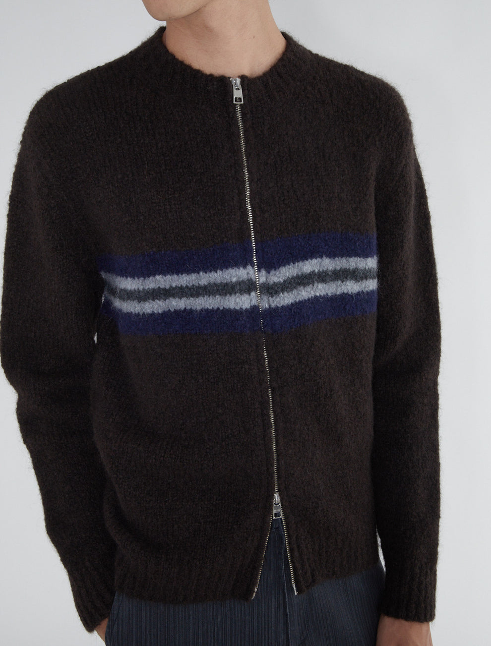 Penalti Zip Knit - Brown