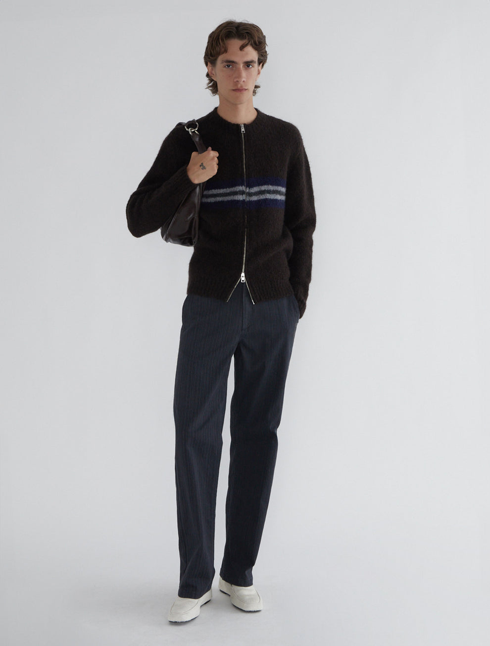 Penalti Zip Knit - Brown