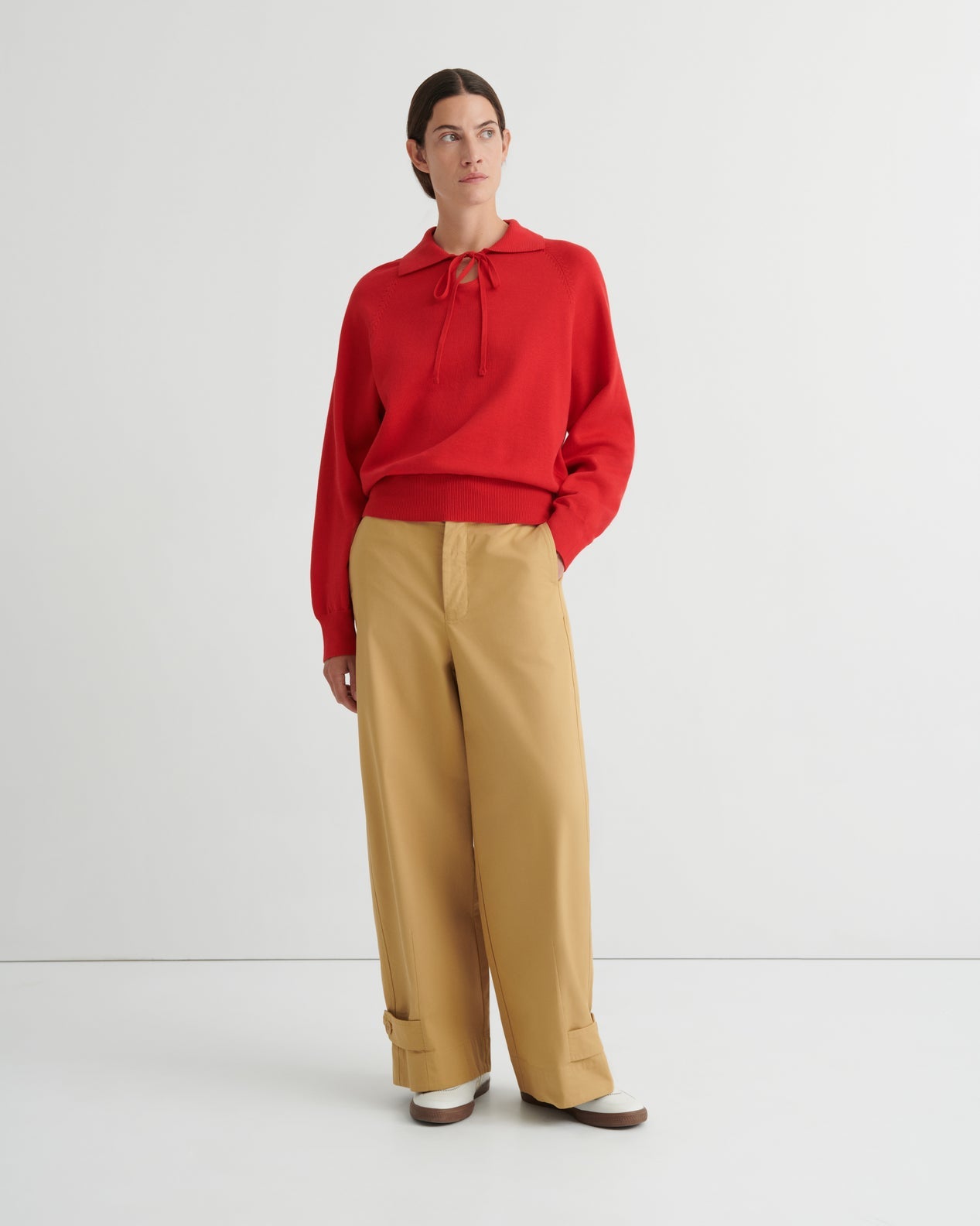 Keyhole Jumper - Poppy Red