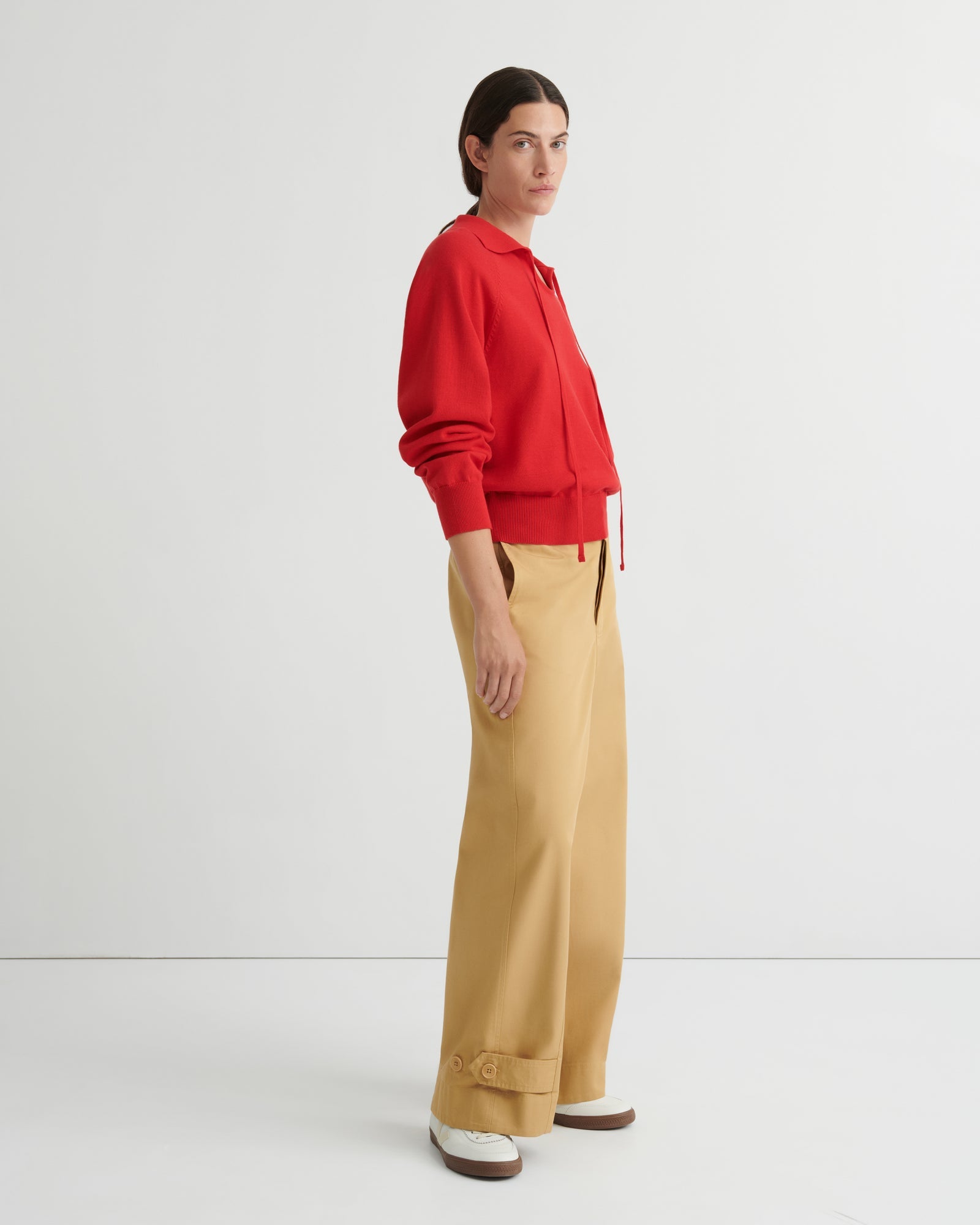 Keyhole Jumper - Poppy Red