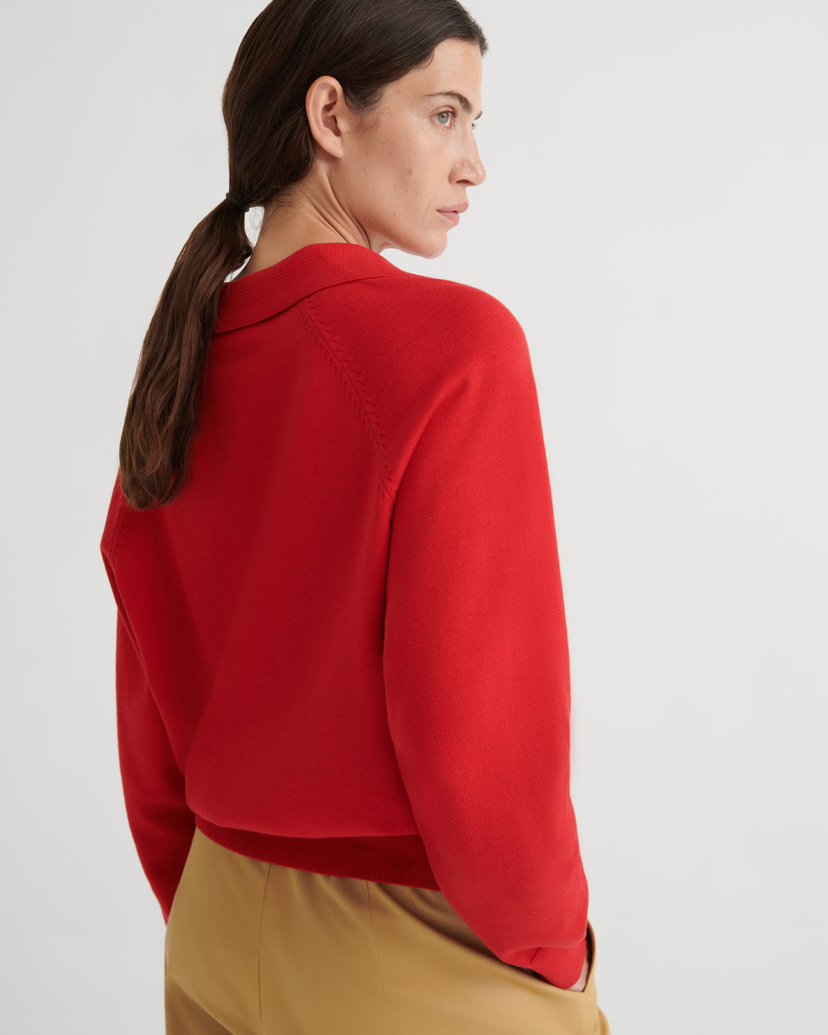 Keyhole Jumper - Poppy Red