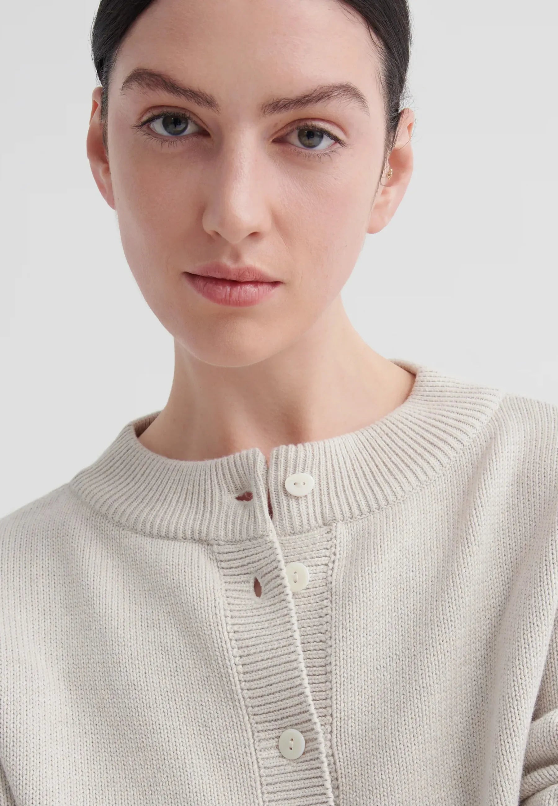 Silhouette Cardigan - Oat Melange