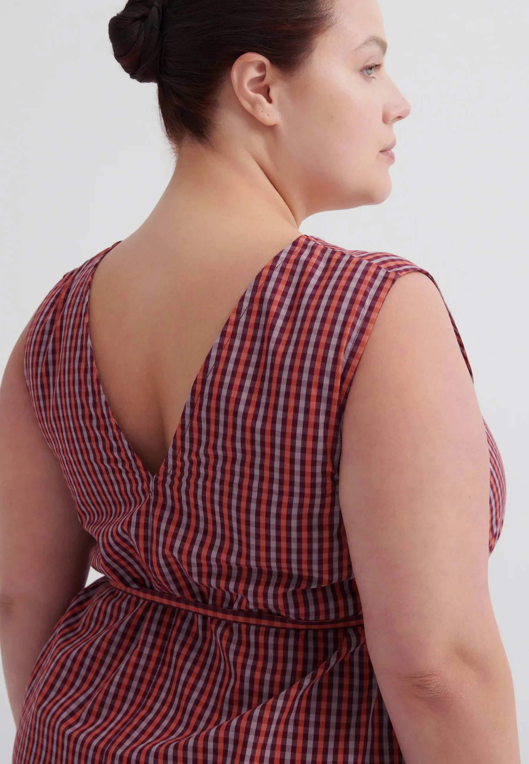 Belle Dress - Maroon Check
