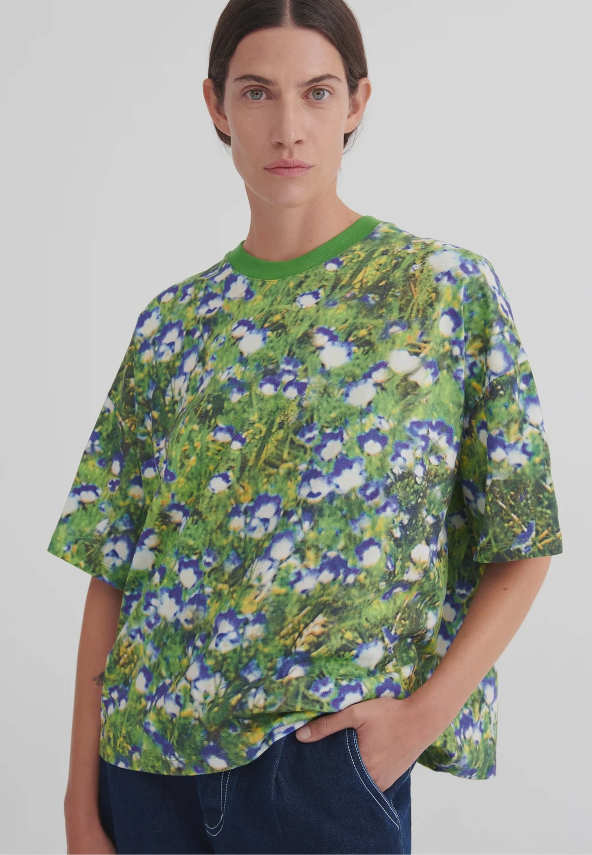 Oversized Boxy Tee - Bluebell