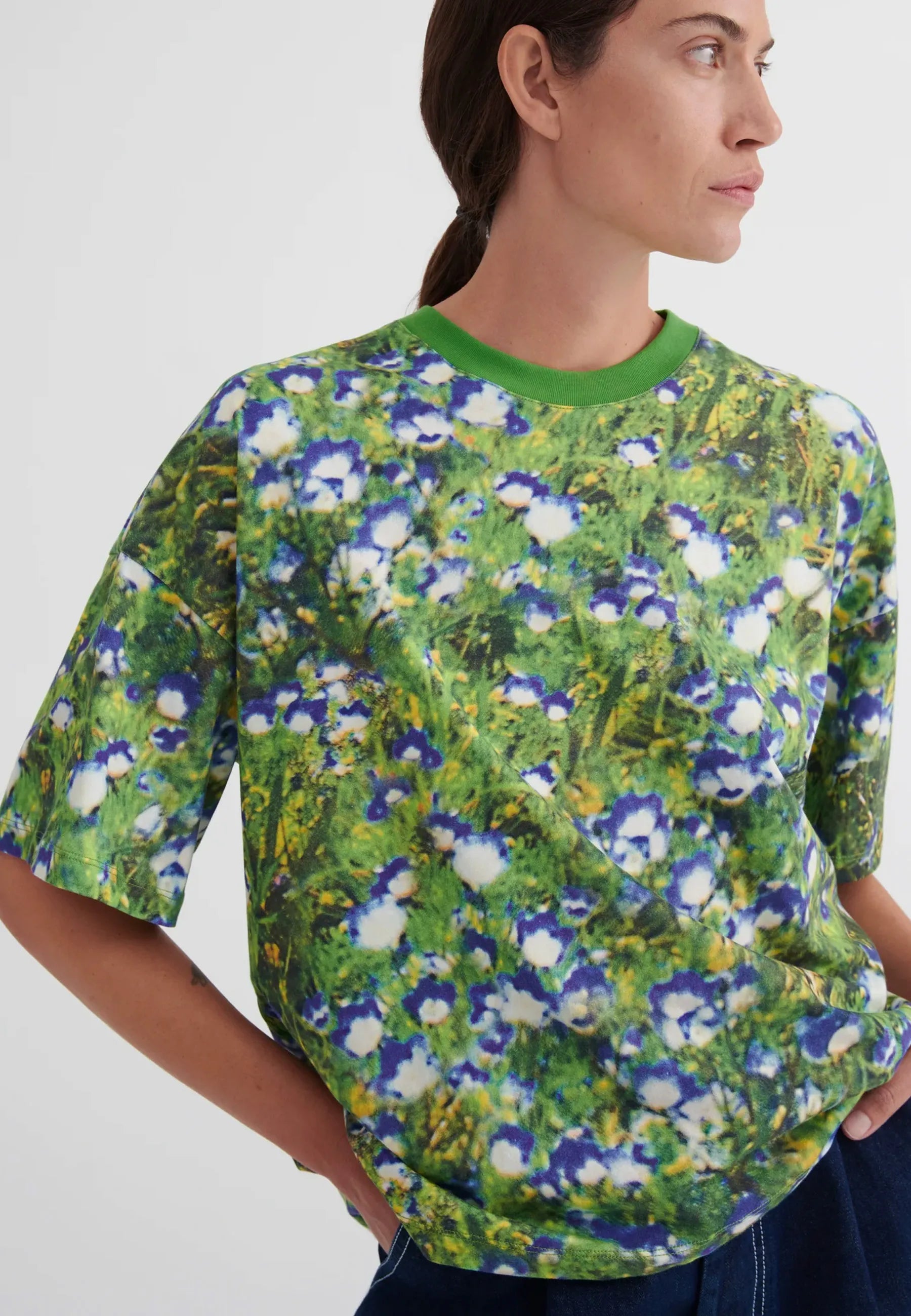 Oversized Boxy Tee - Bluebell