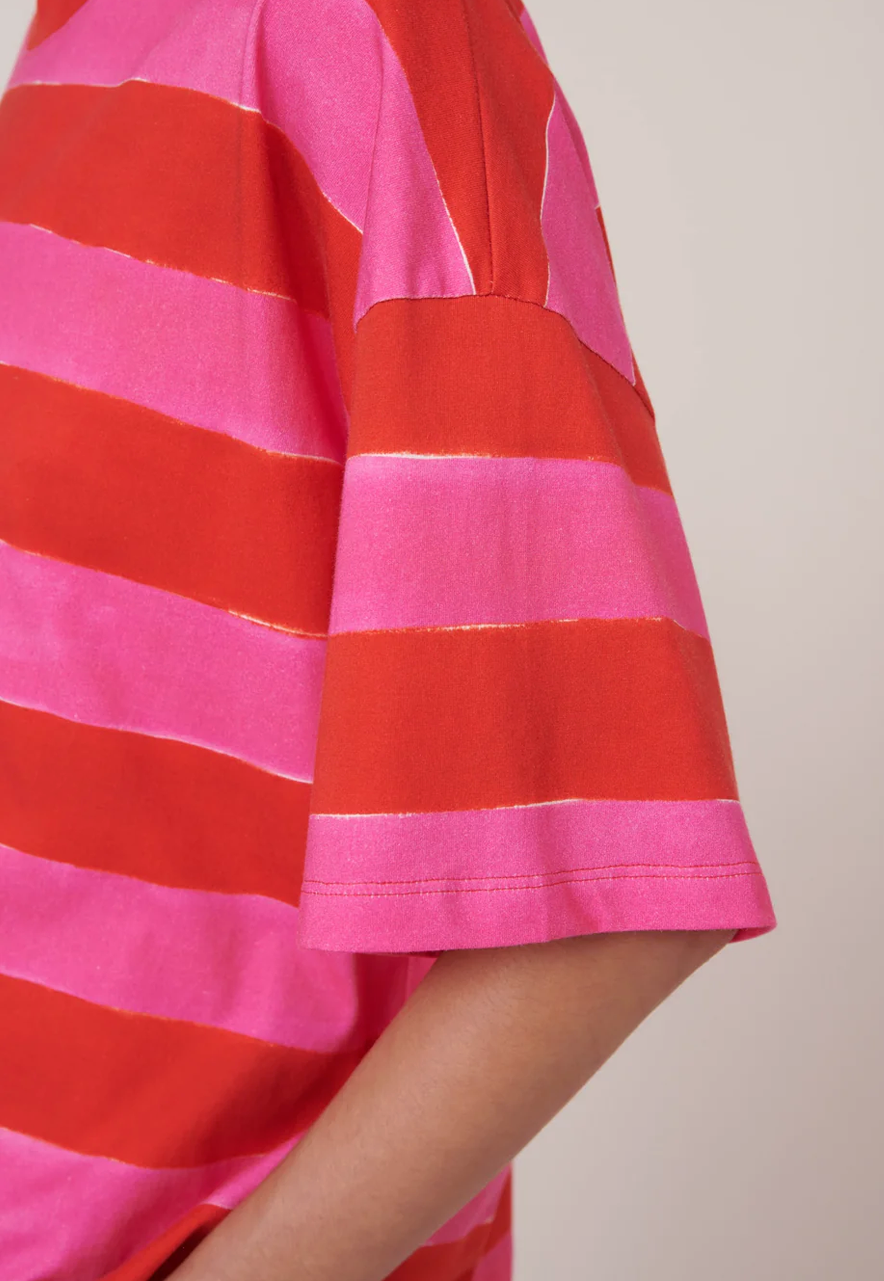 Oversized Boxy T-Shirt - Painted Stripe