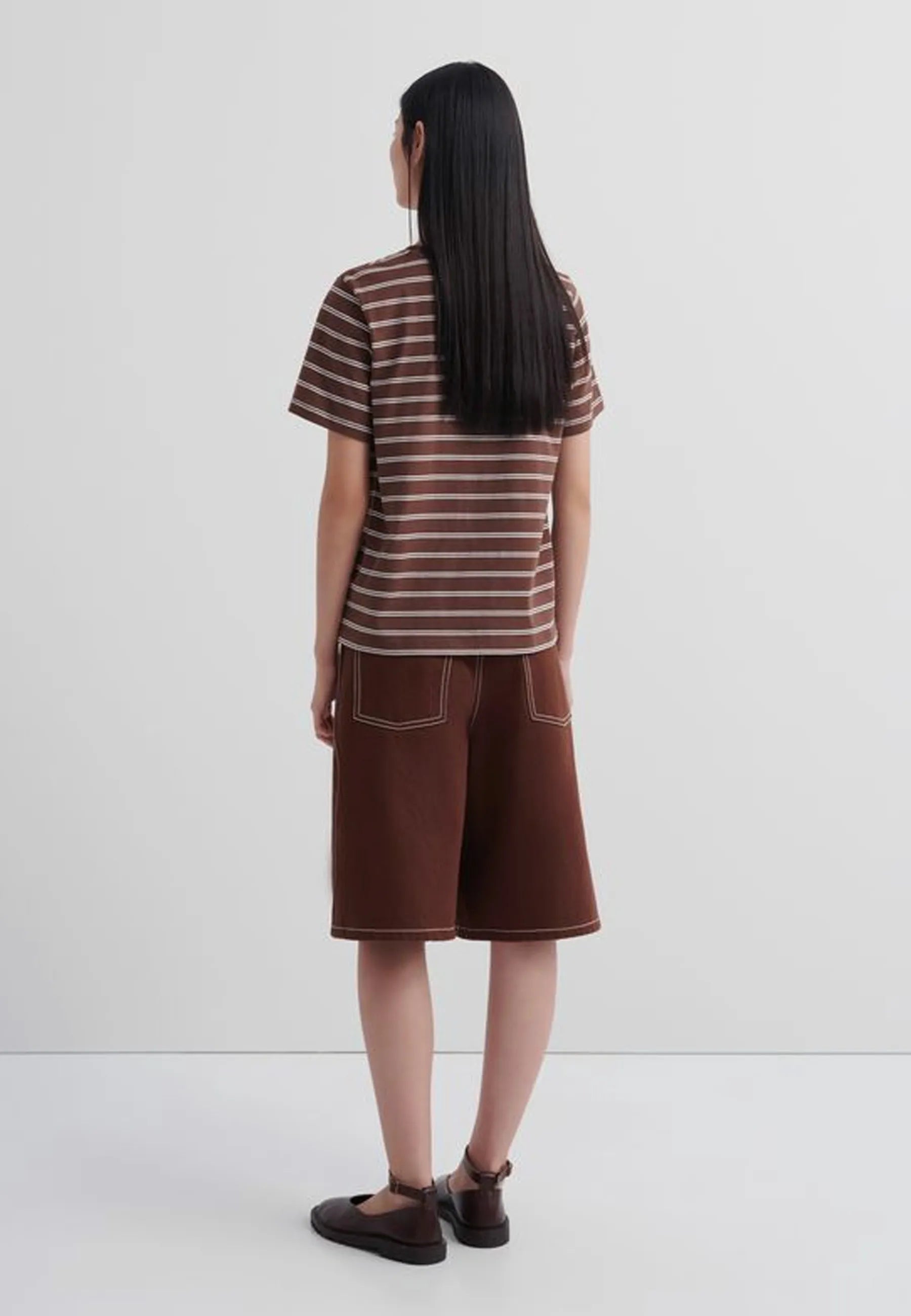 Classic T-Shirt - Brown Stripe