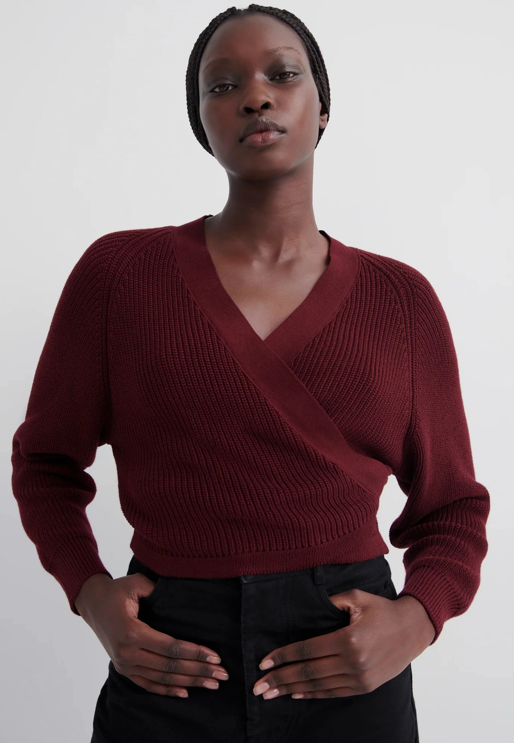 Composure Cardigan - Maroon