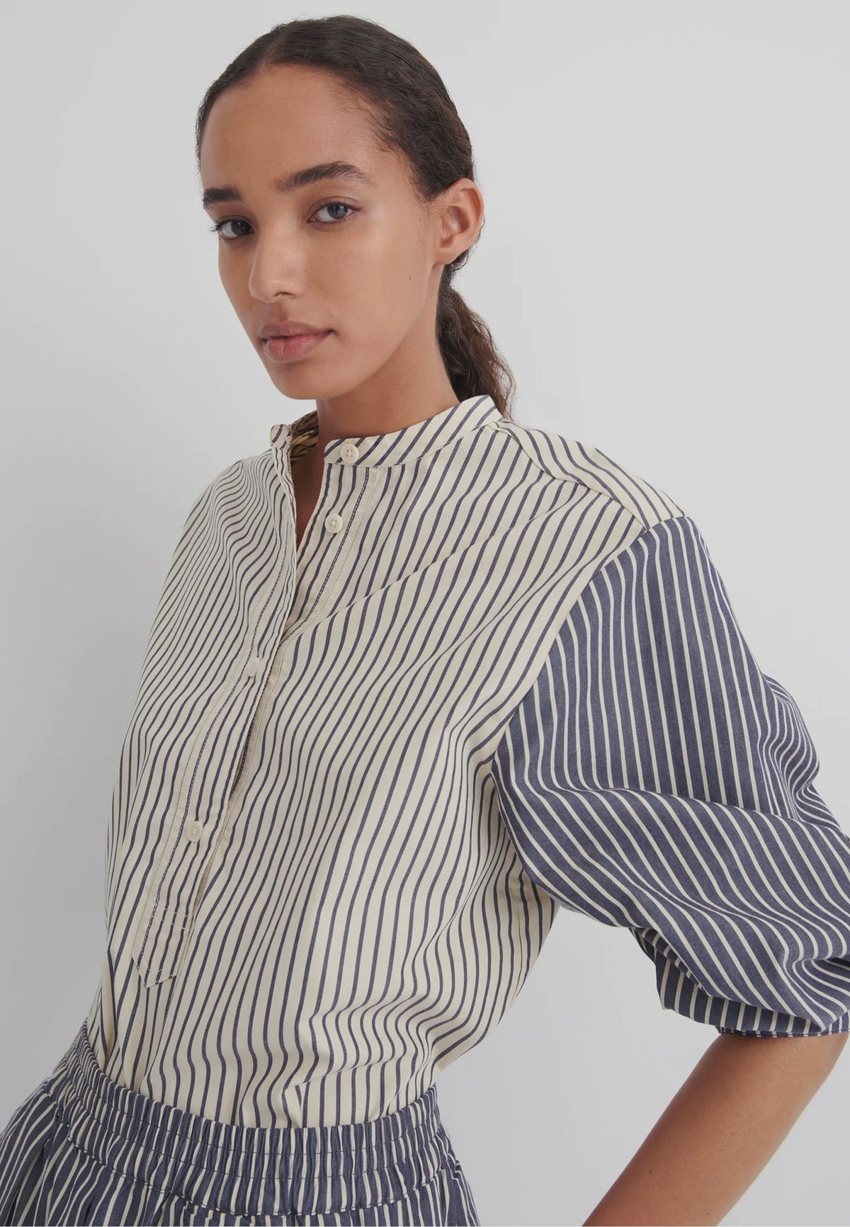 Curate Shirt - Ecru Stripe