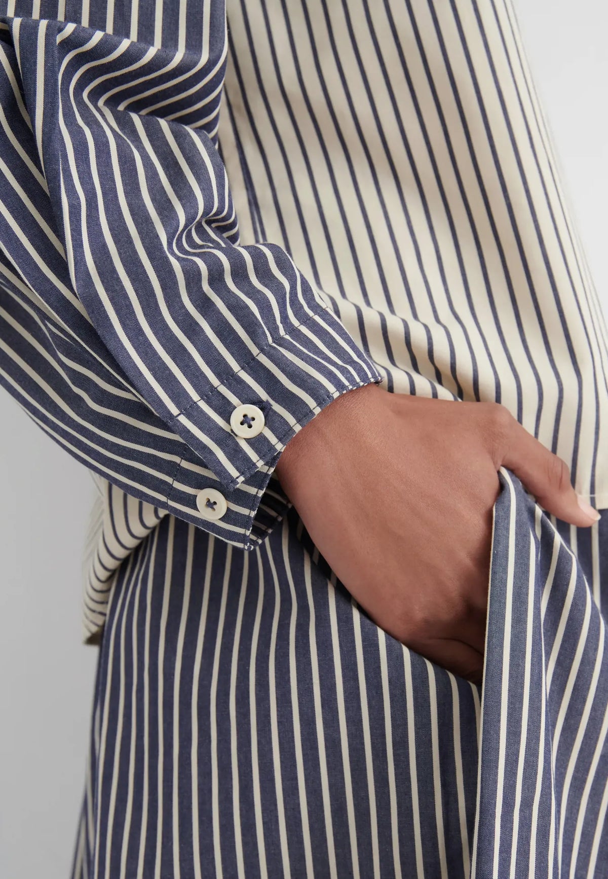 Curate Shirt - Ecru Stripe