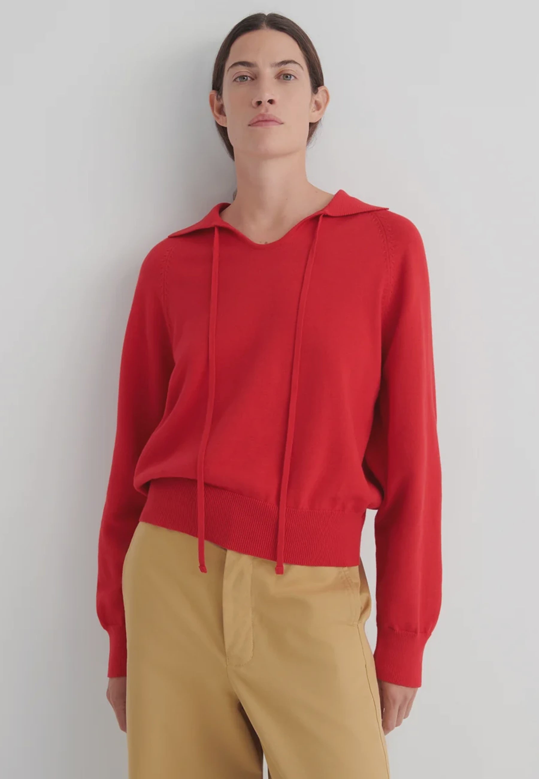 Keyhole Jumper - Poppy Red