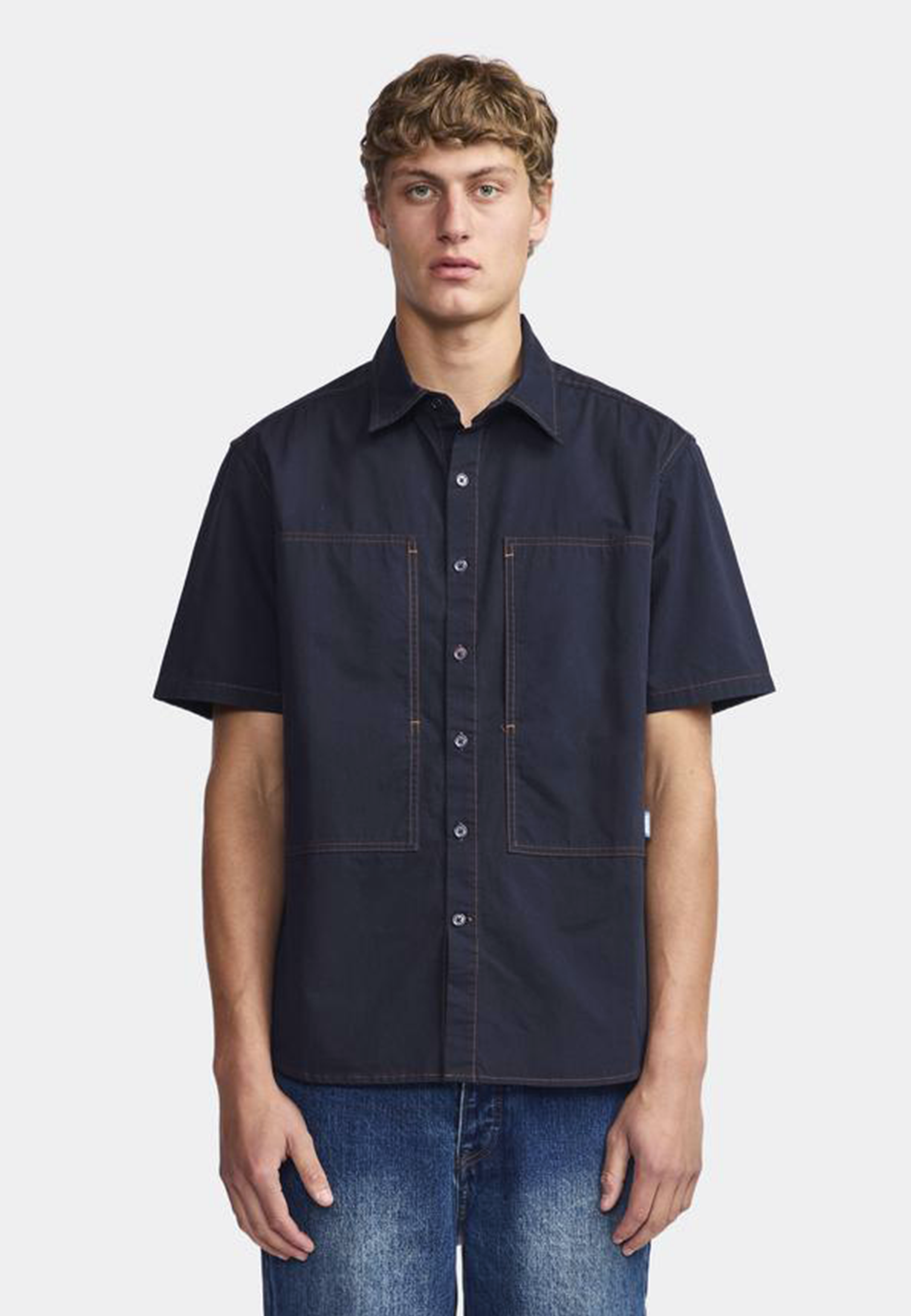 Cliff Short Sleeve Shirt - Navy