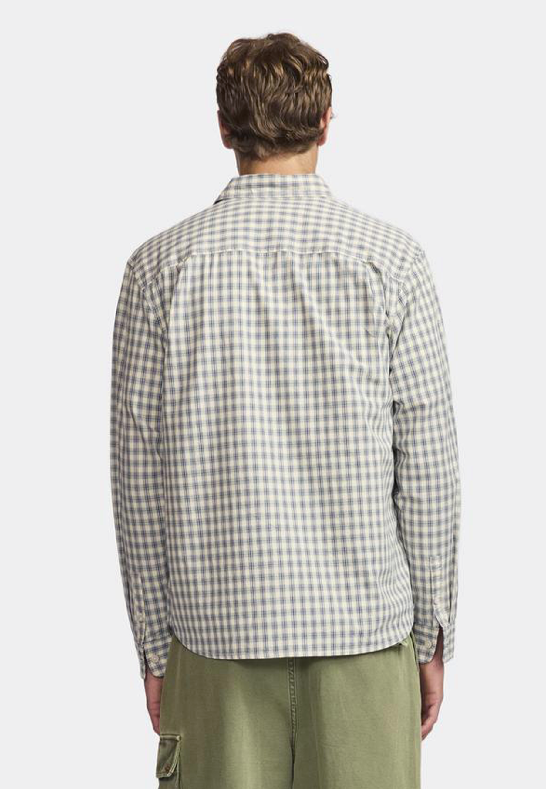 Cliff Long Sleeve Shirt - Natural Plaid