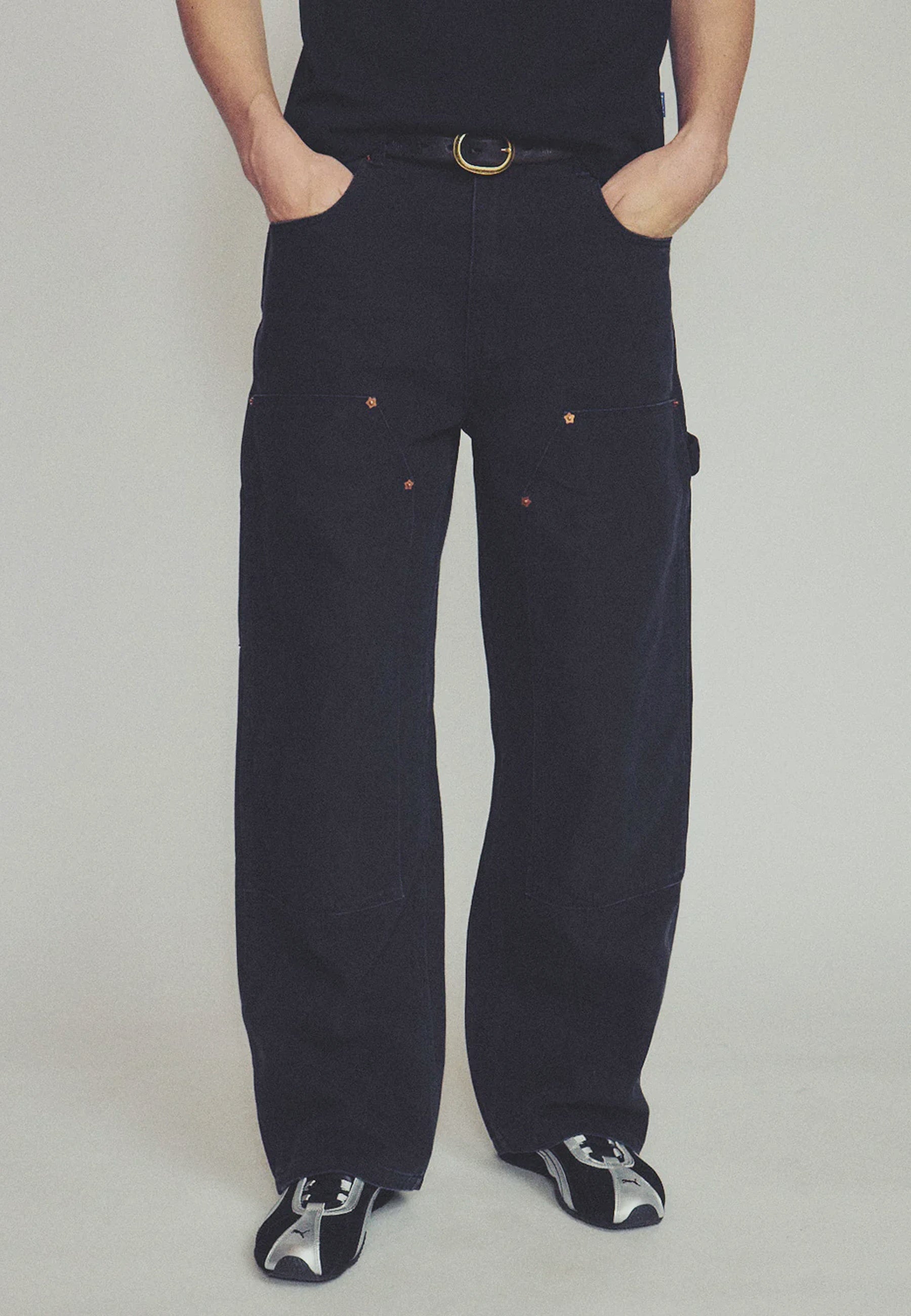 Double Knee Carpenter Pant - Used Black