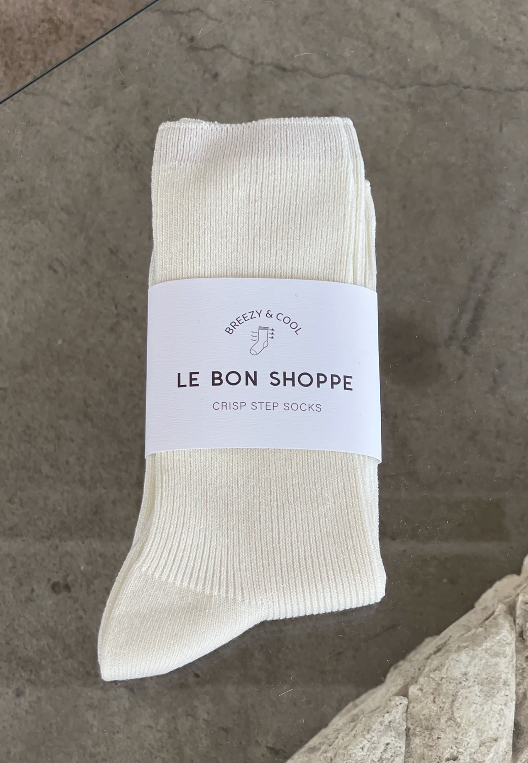 Crisp Step Socks - White