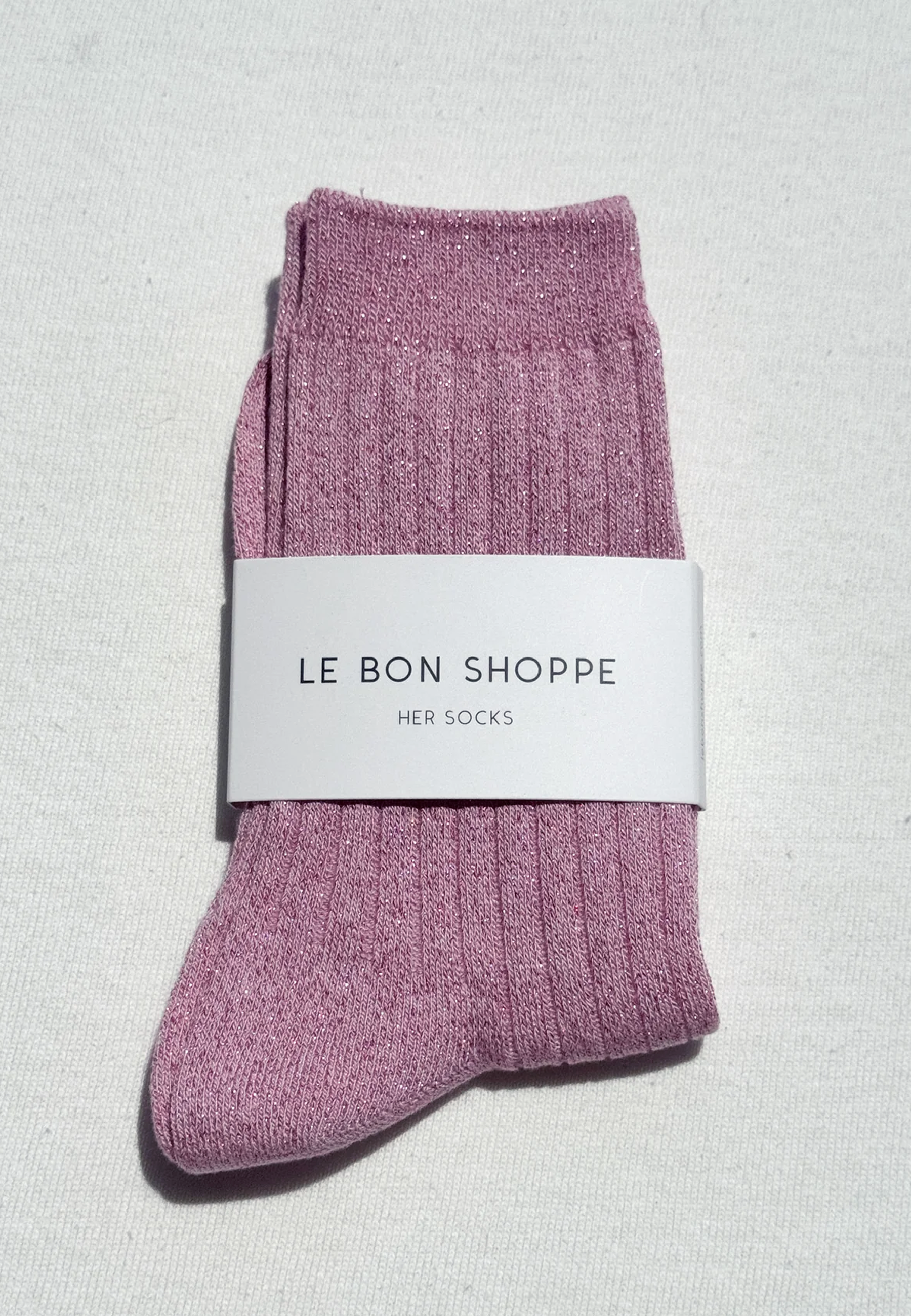 Her Socks Lurex - Sparkling Rose