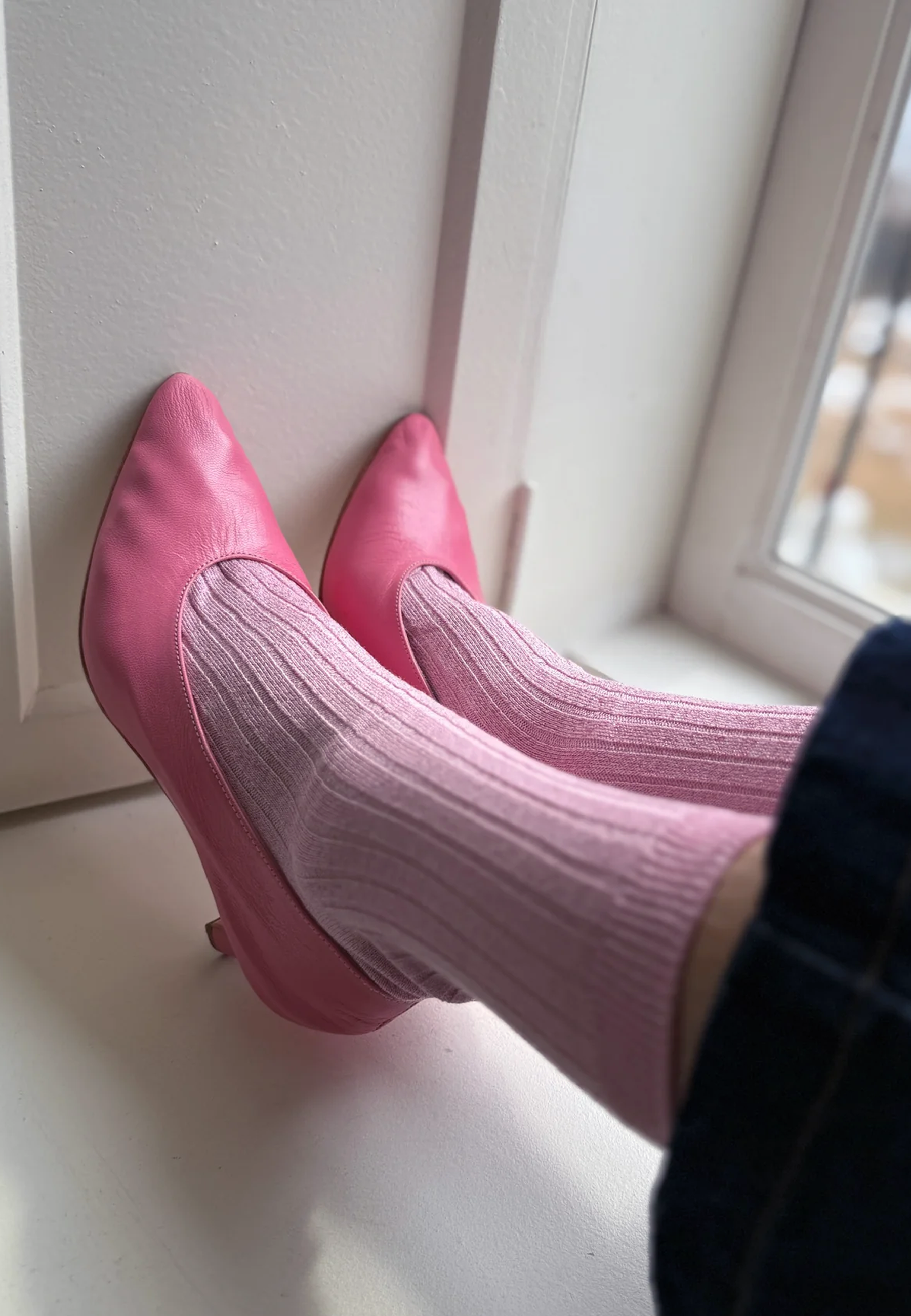 Her Socks Lurex - Sparkling Rose