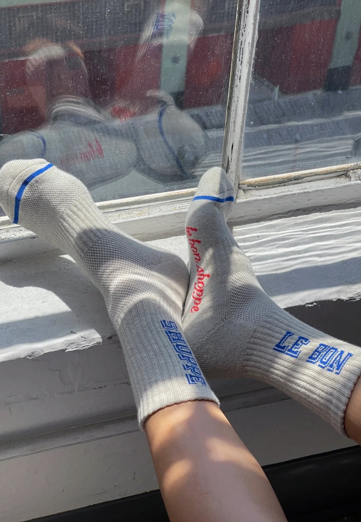 Preppy Socks - Ice/Blue