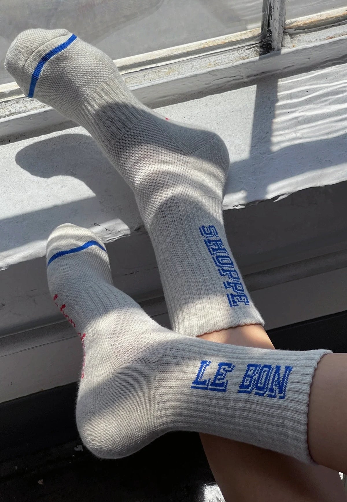 Preppy Socks - Ice/Blue