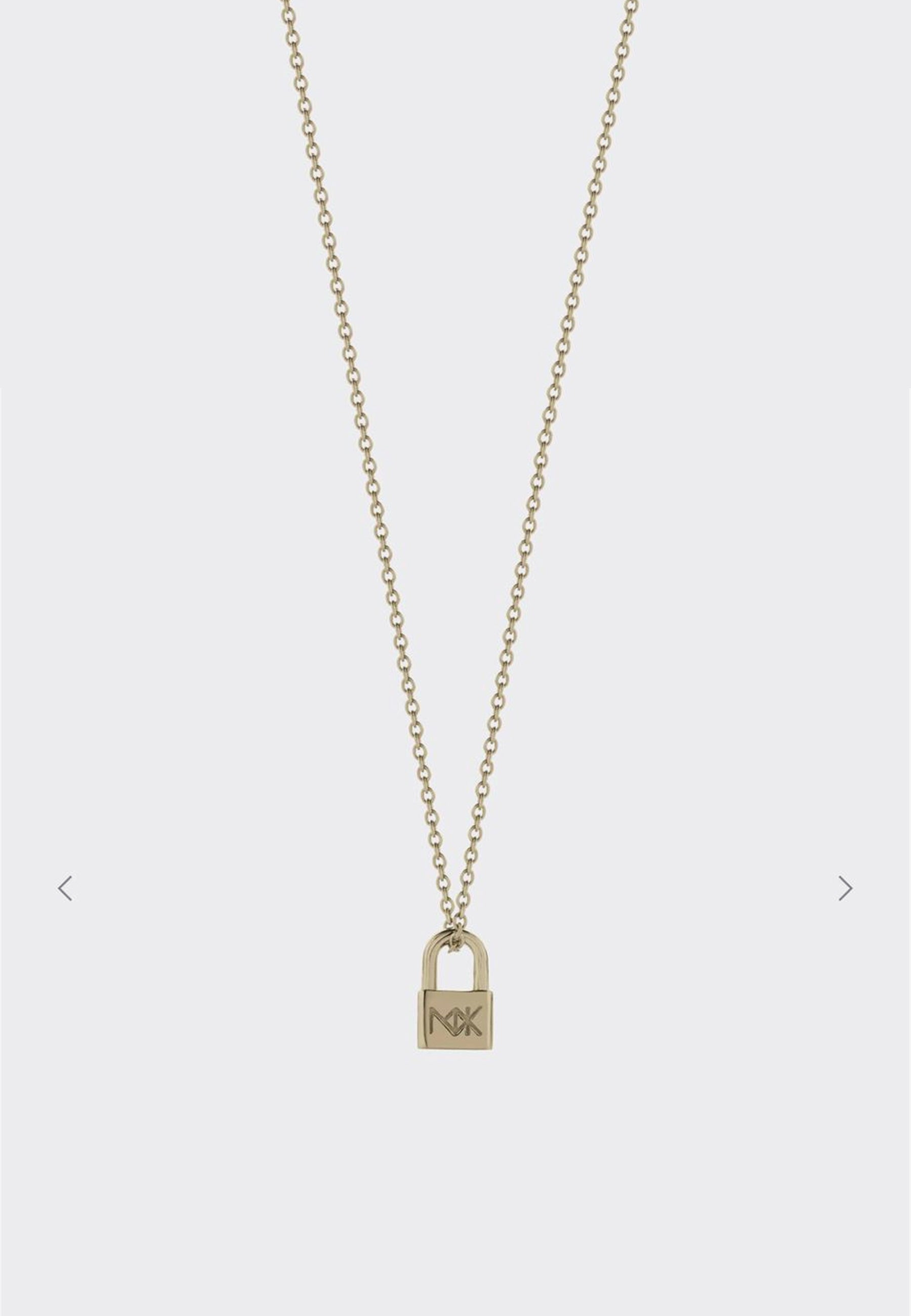 Lock Charm Necklace - Gold Plated