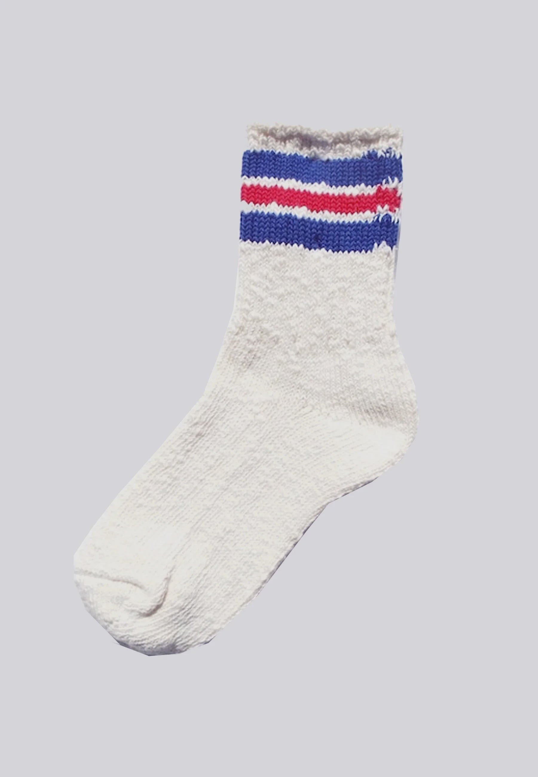 Slub Nep 3 Stripe - Red/Navy