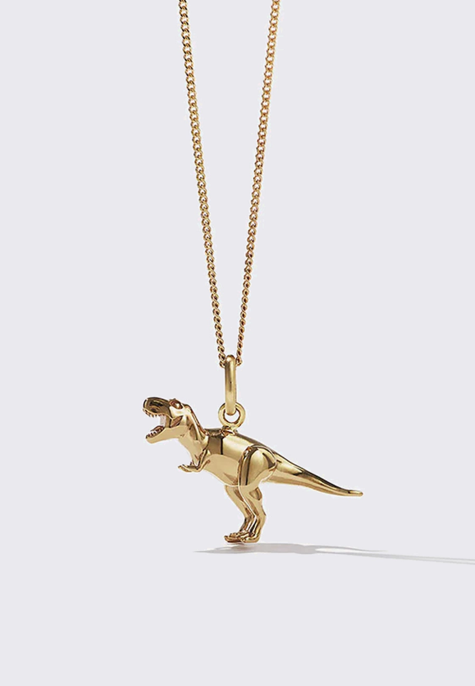 Dinosaur Charm Necklace - Gold Plated