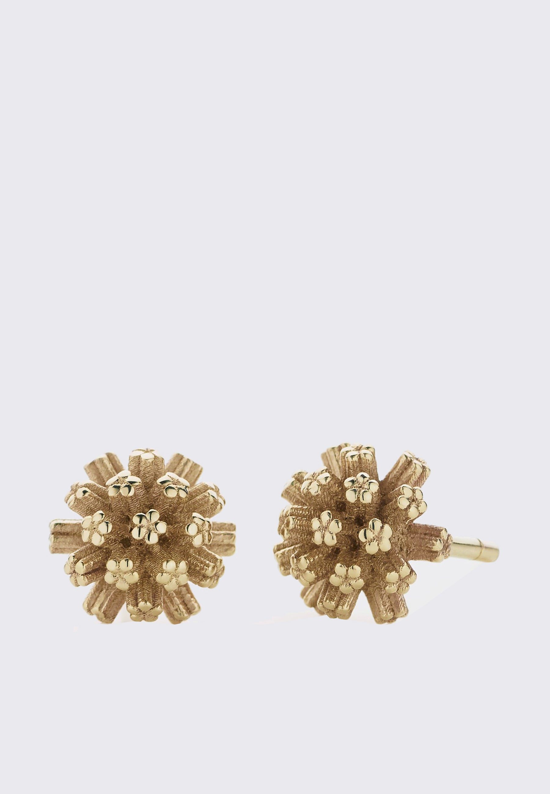 Pom Pom Stud Earrings - Gold Plated