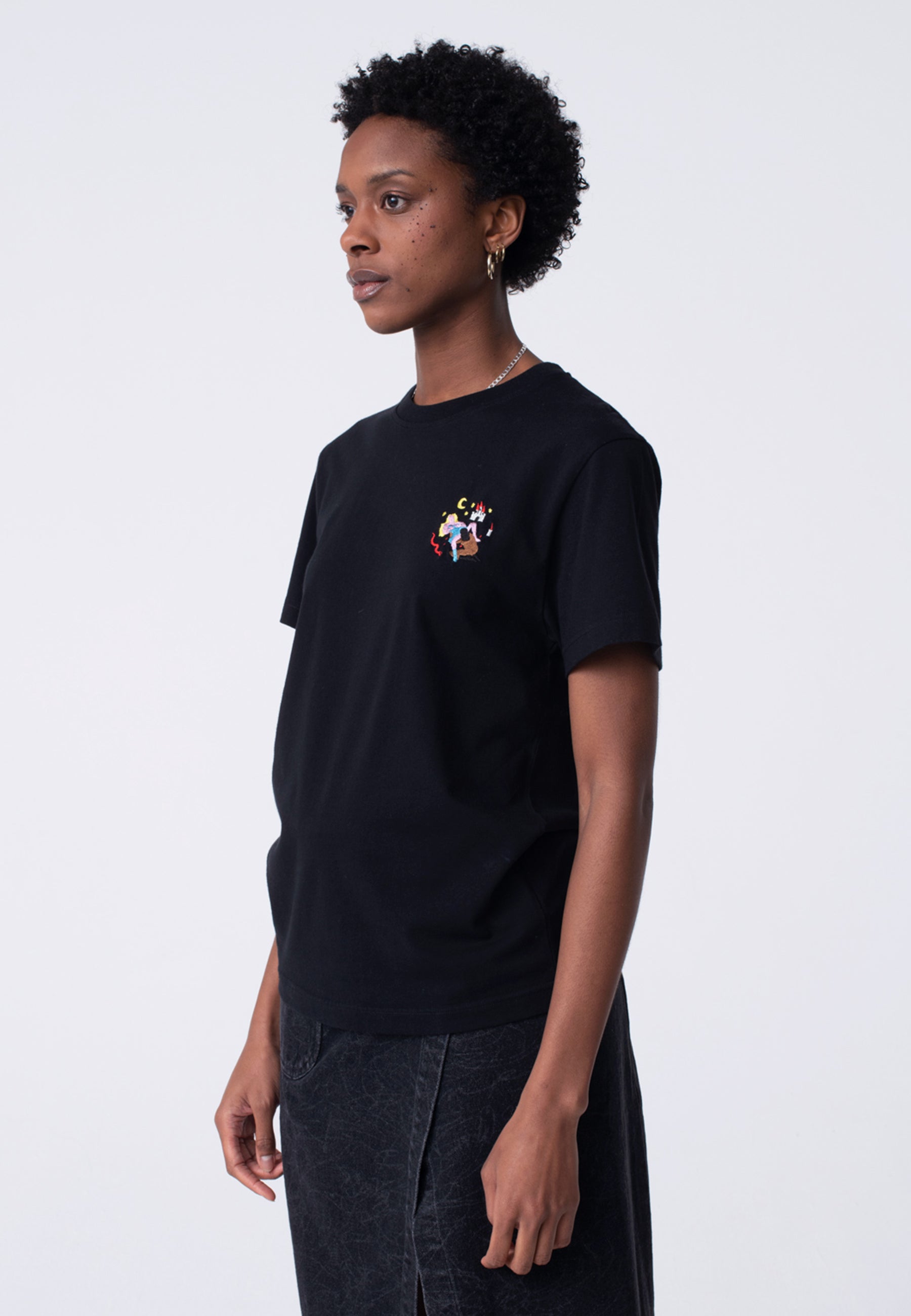 Middle Edging T-Shirt - Black