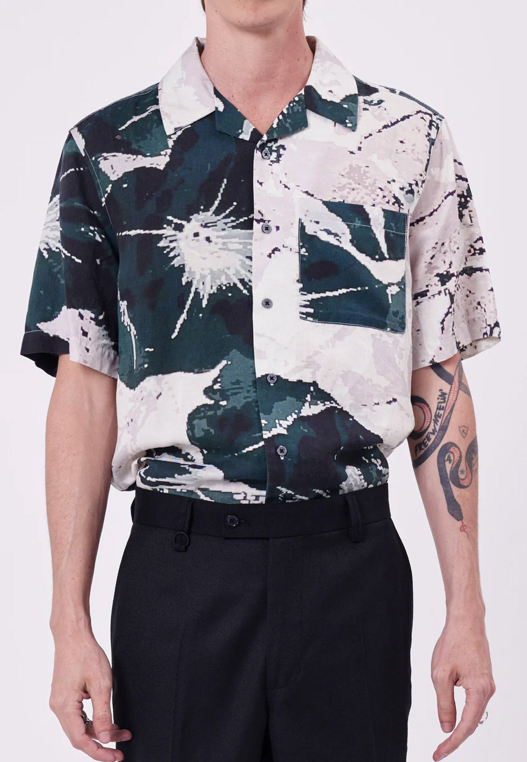 Curtis S/S Jardin Shirt - Chalk