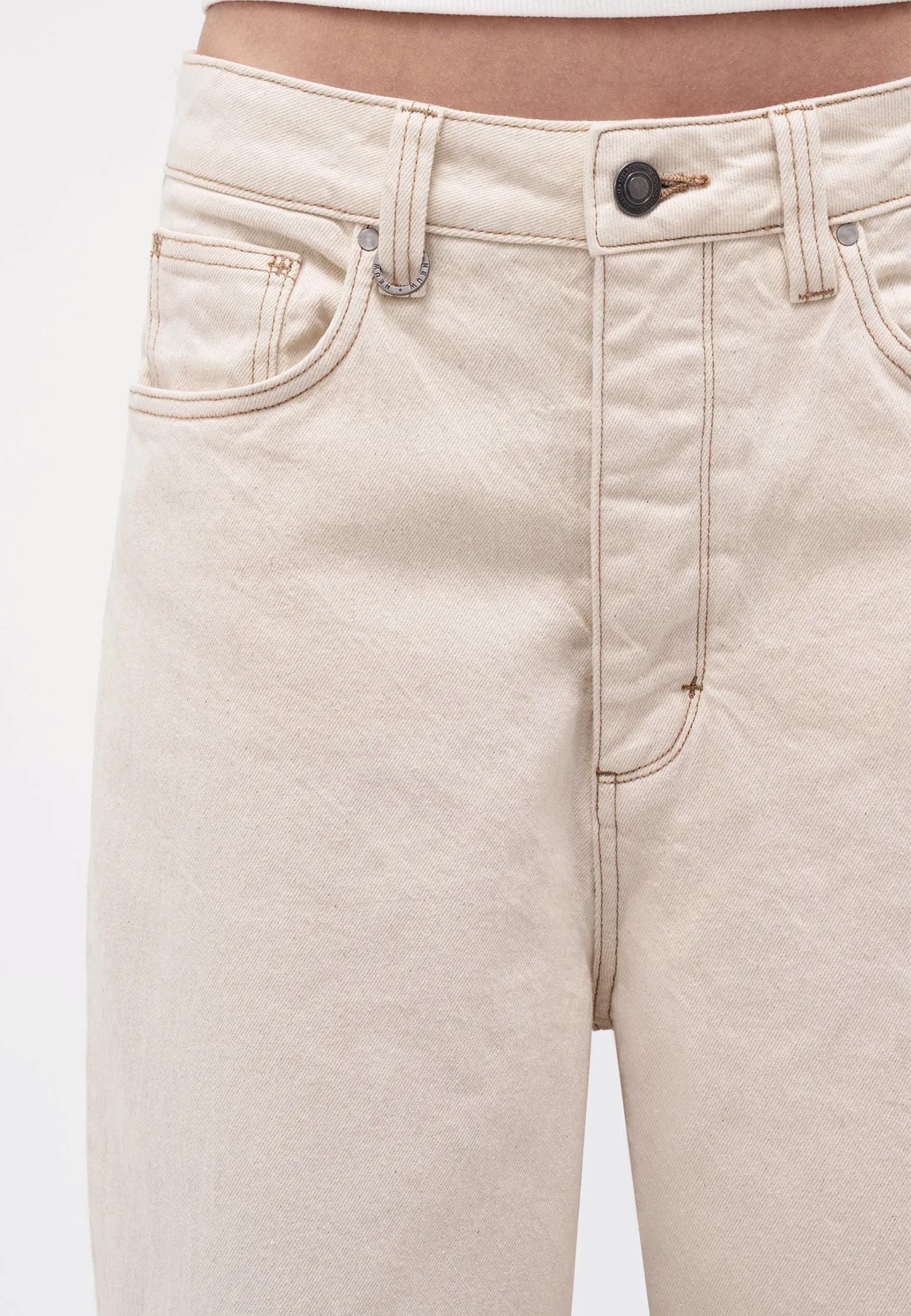 Yoko Baggy Crop Jeans - Cream
