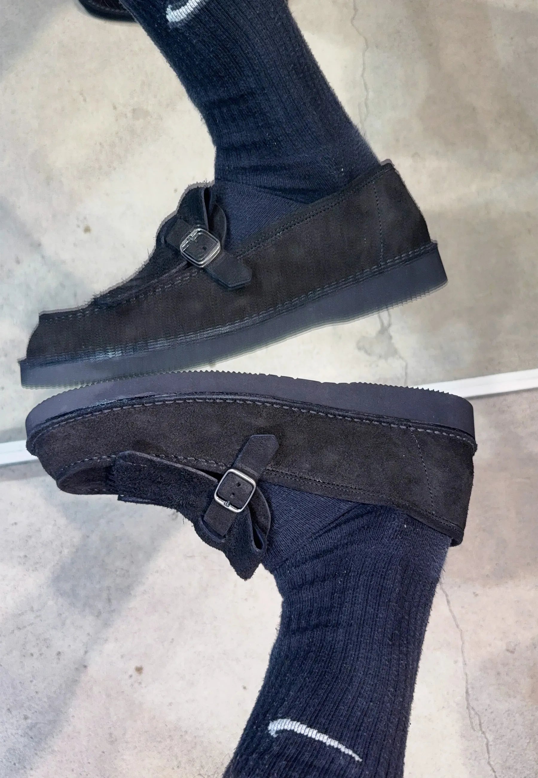 Sevres Kiltie - Black Suede