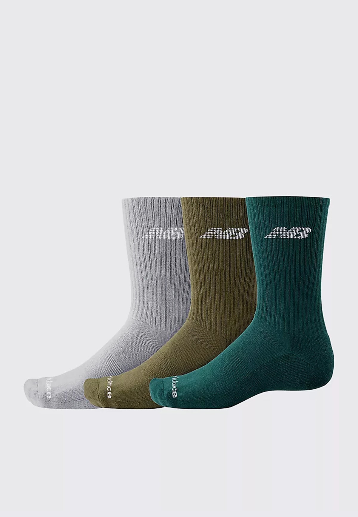 Everyday Crew 3 Pack Socks - Nordic Green/Wakame
