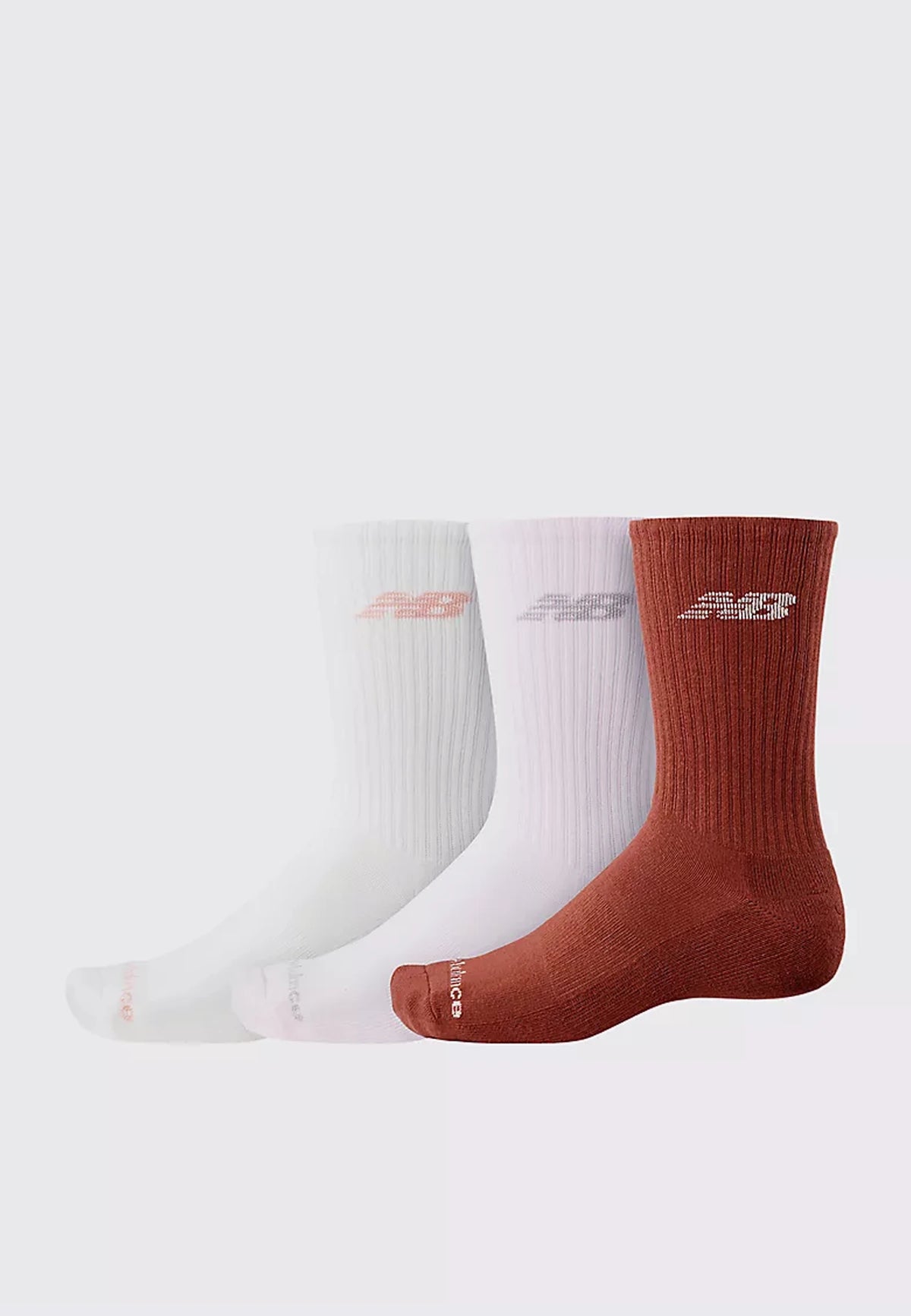 Everyday Crew 3 Pack Socks - Maple/Pink Salt