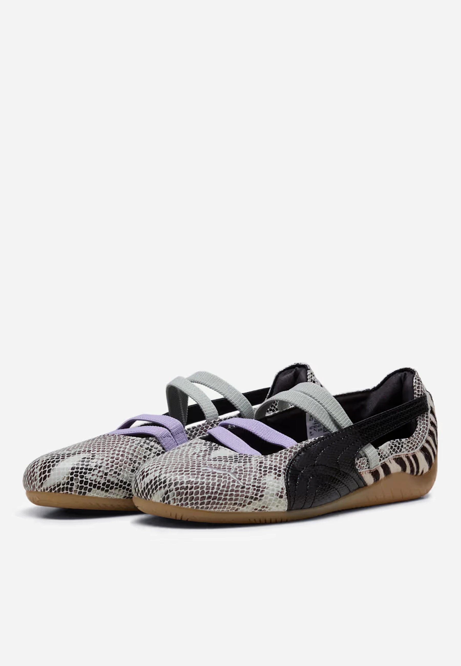 Womens Speedcat Ballet Mixed Feels - Black/Brown/Light Laer