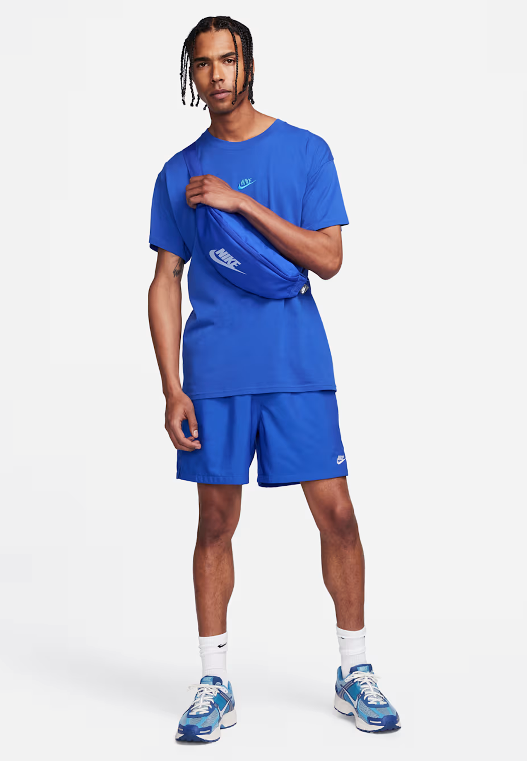 Club Woven Flow Shorts - Game Royal/White