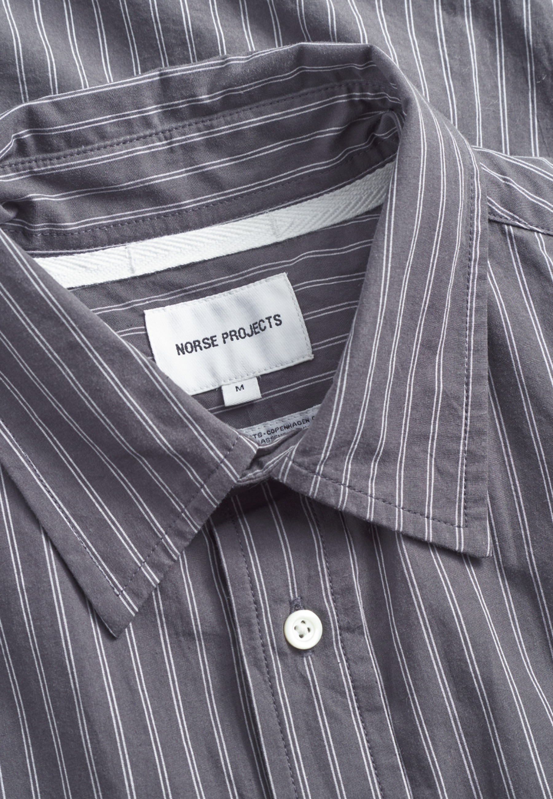 Algot Poplin Stripe Shirt - Graphite