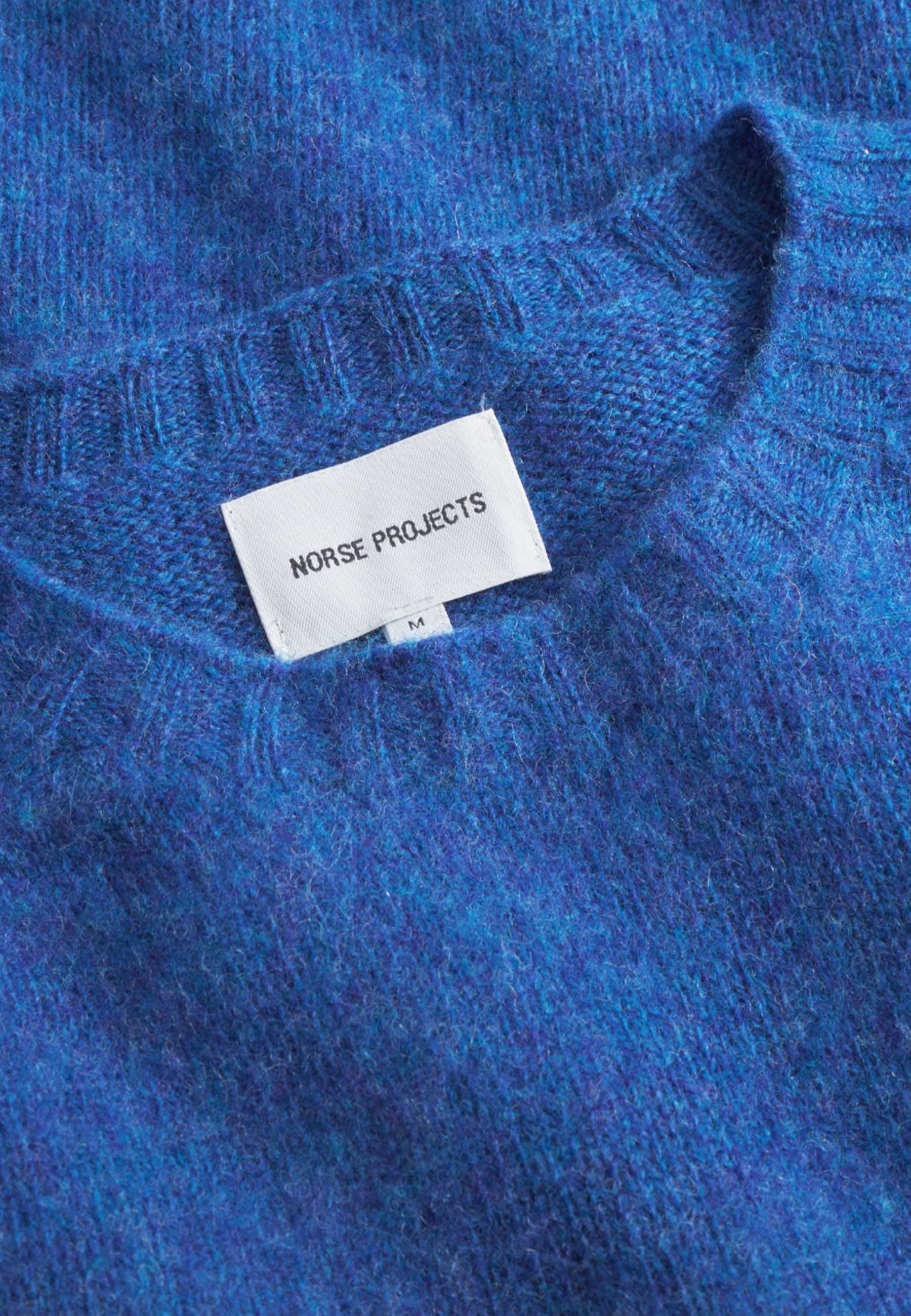 Birnir Brushed Lambswool Sweater - Estate Blue