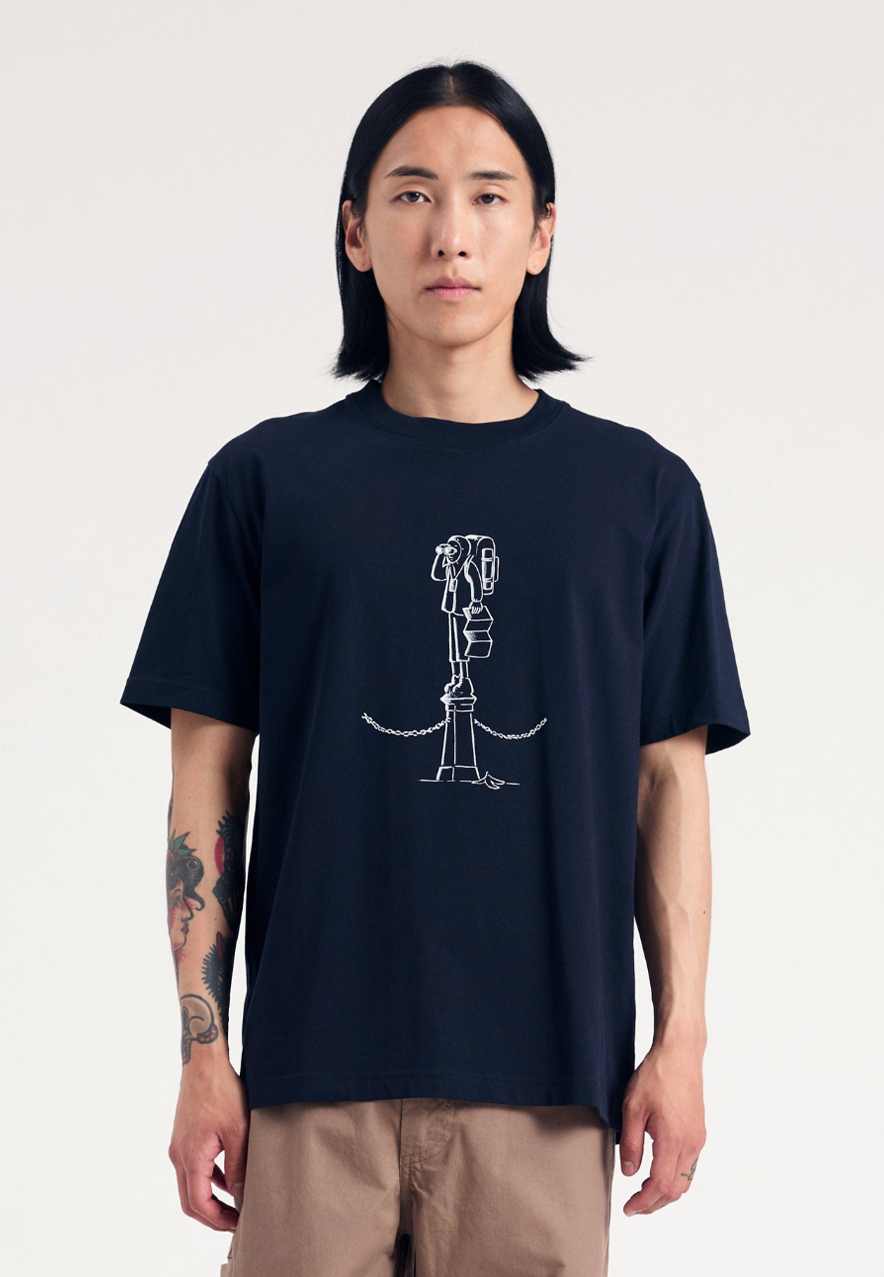 Norse x Daniel Frost Map Master T-Shirt - Dark Navy