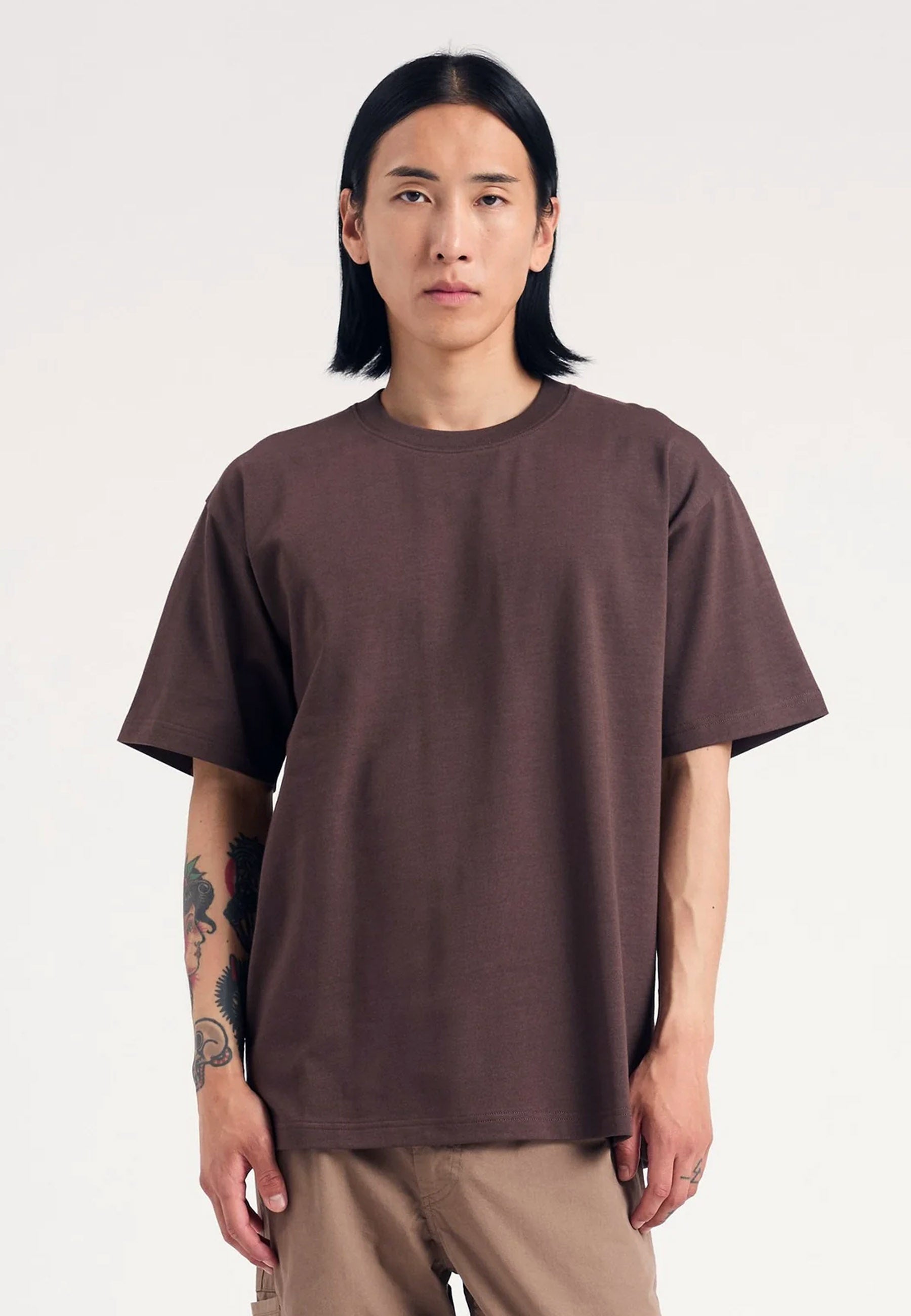 Standard Heavy Loose T-Shirt - Seal Brown