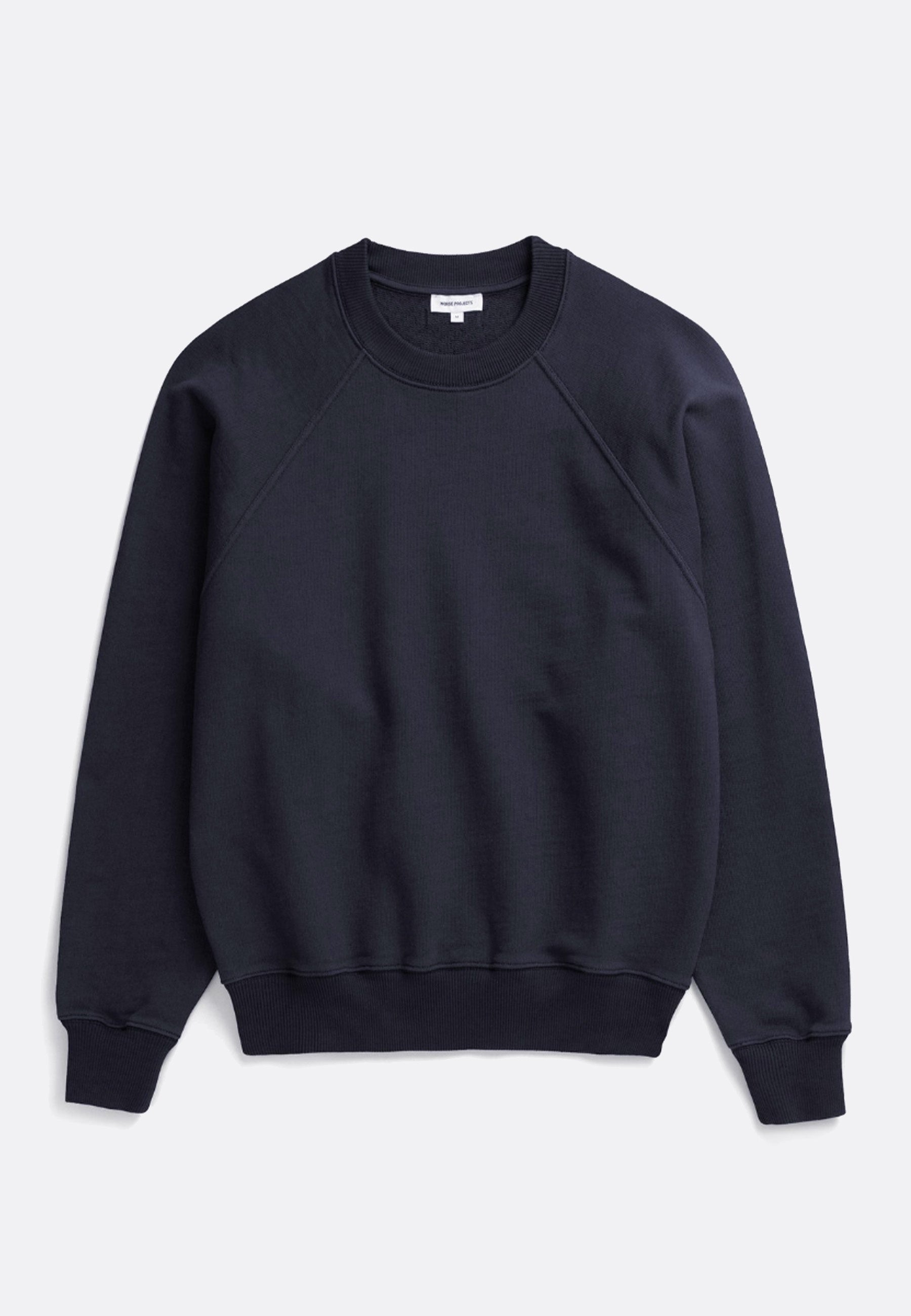 Tyr Relaxed Organic Loopback Raglan Crew - Dark Navy