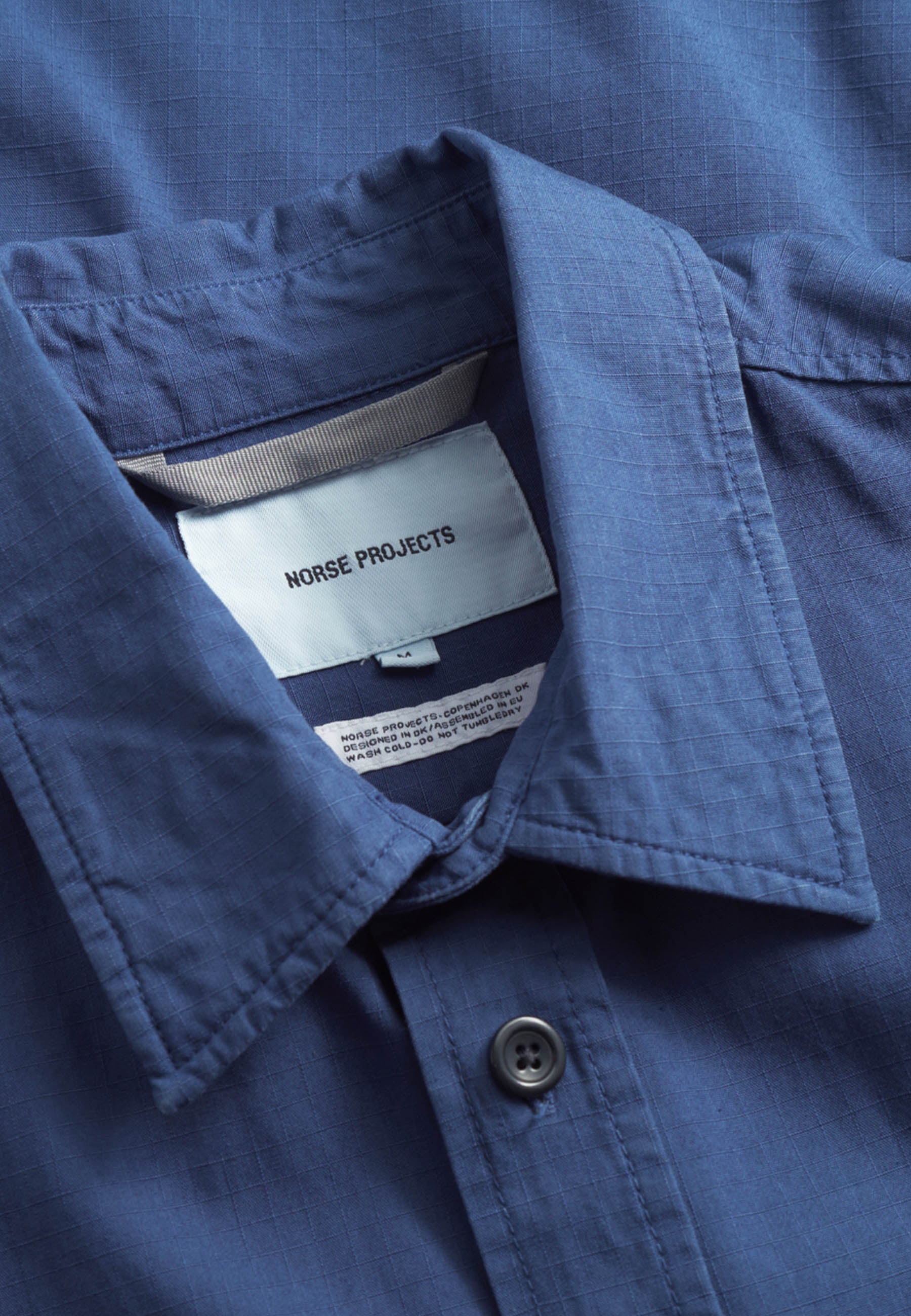 Algot Cotton Ripstop Relaxed Shirt - Workwear Blue
