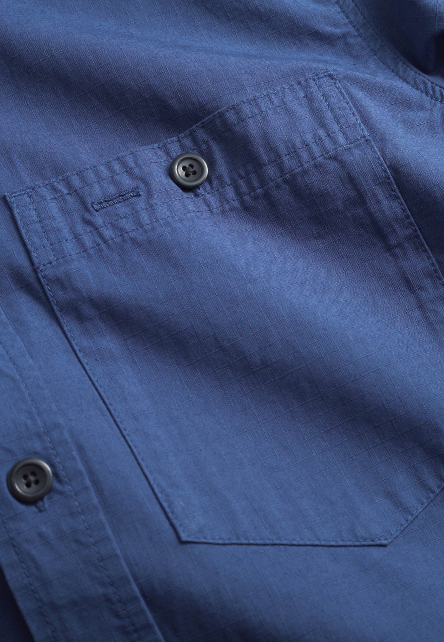 Algot Cotton Ripstop Relaxed Shirt - Workwear Blue