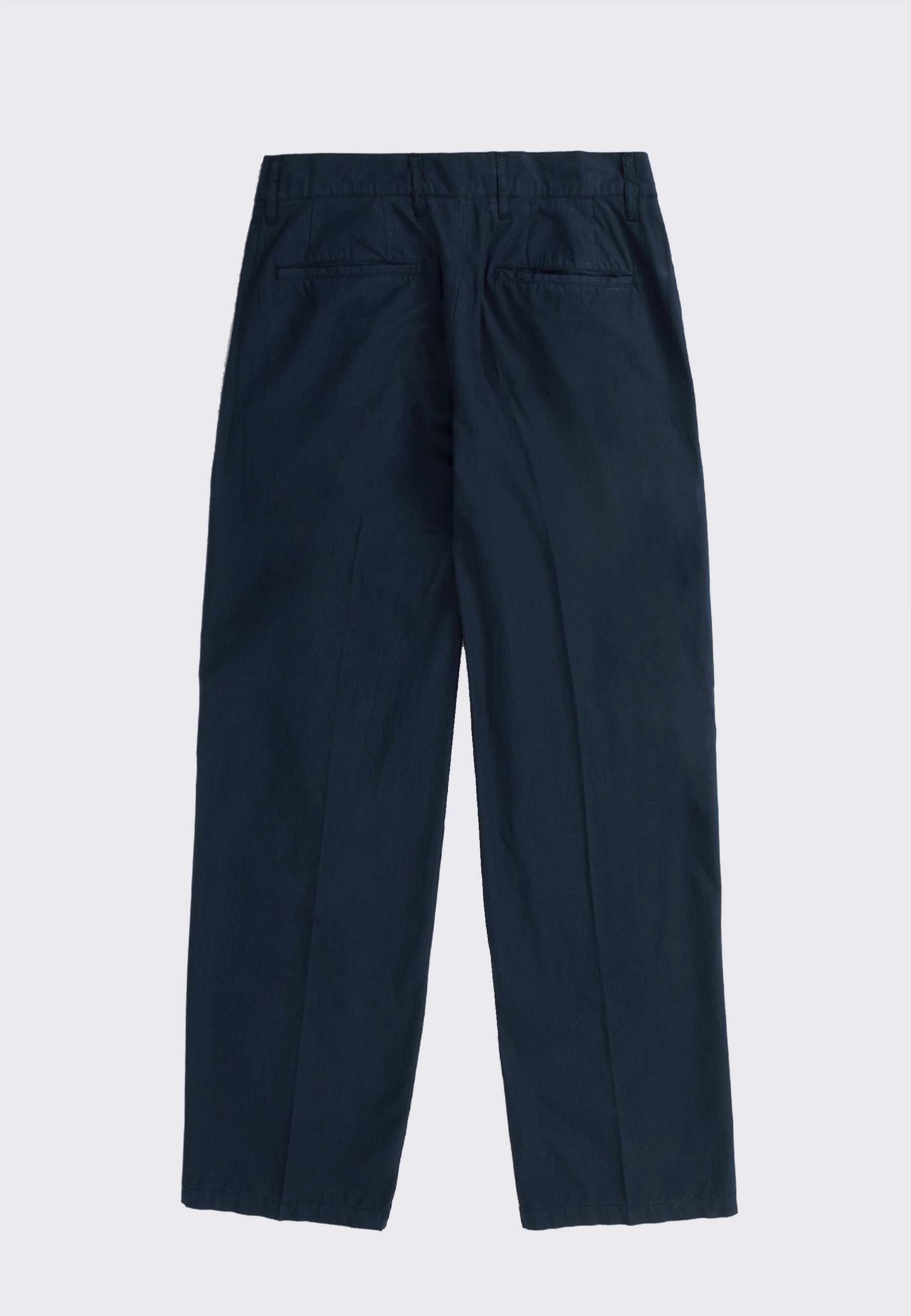 Benn Relaxed Typewriter Pleated Trouser - Dark Navy