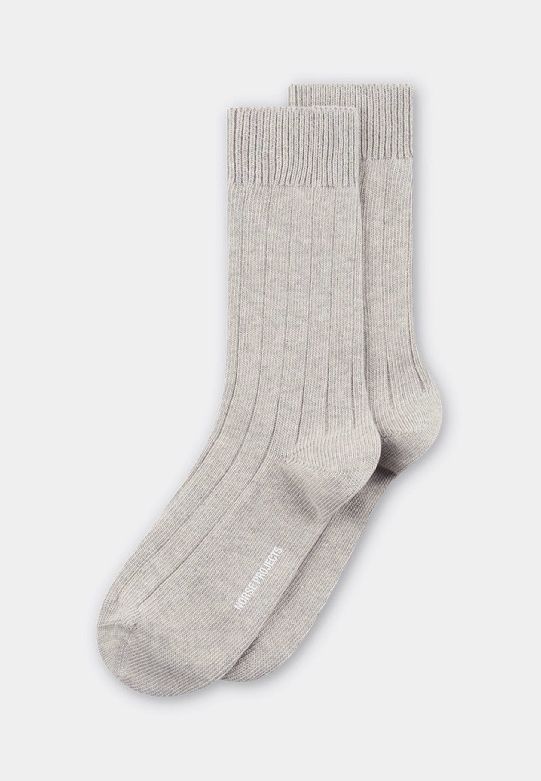 Bykle Cordura Wide Rib Sock - Light Grey Melange