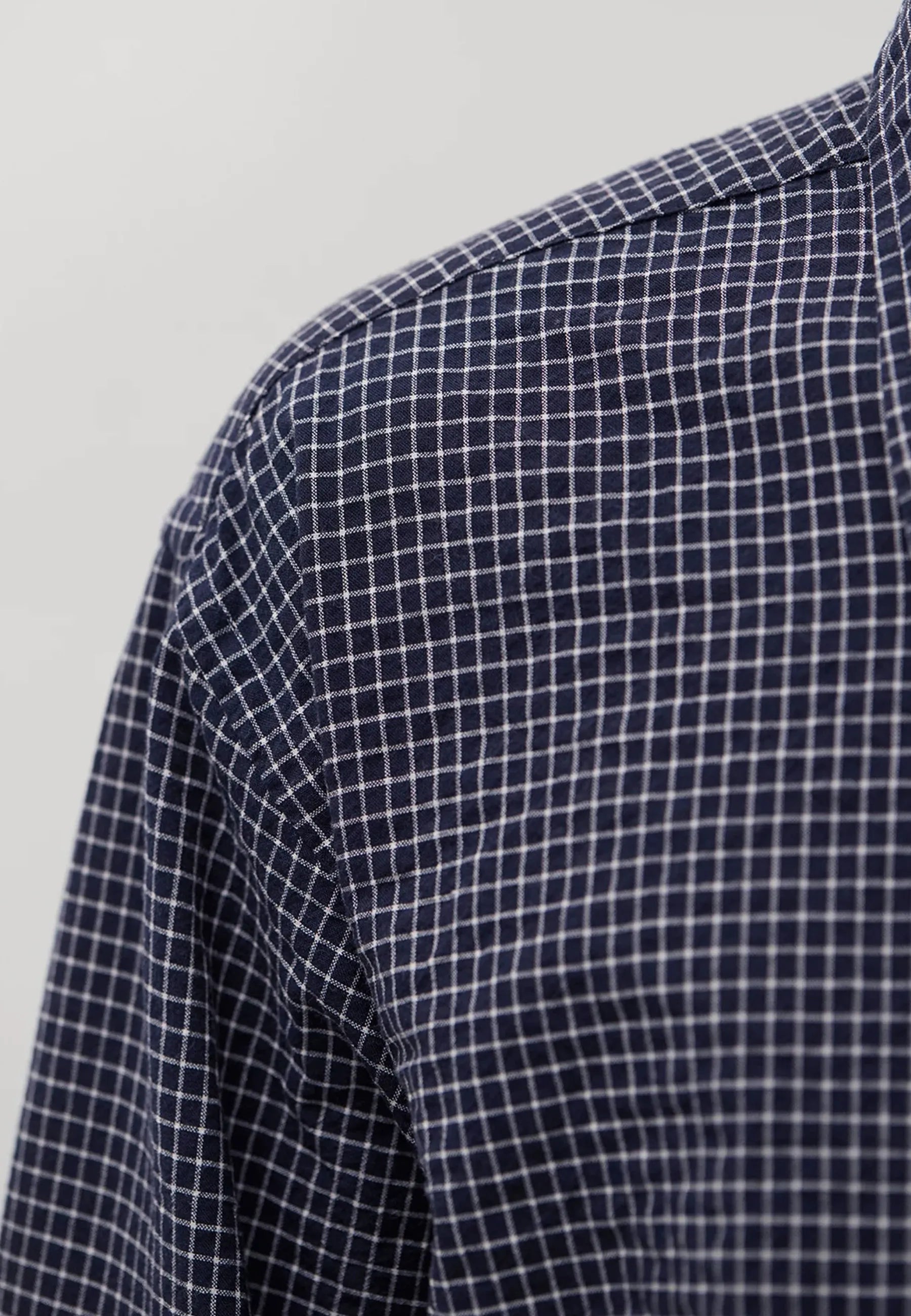 Espevik Check Oversized Shirt - Dark Navy